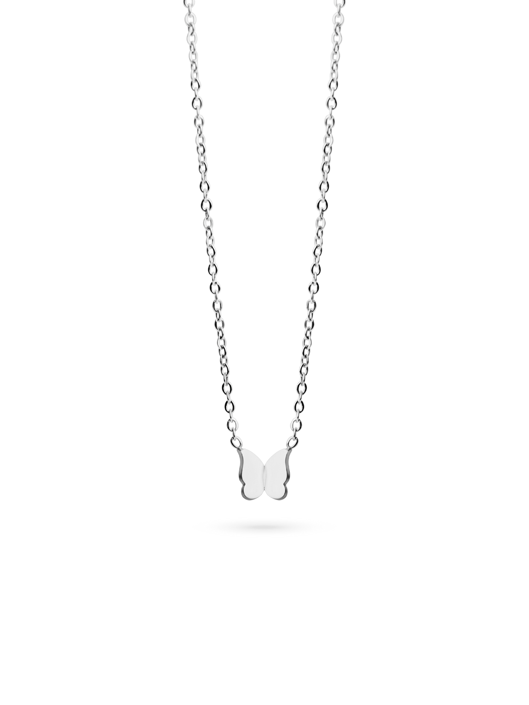 Butterfly Necklace Silver in 925 silver plated steel