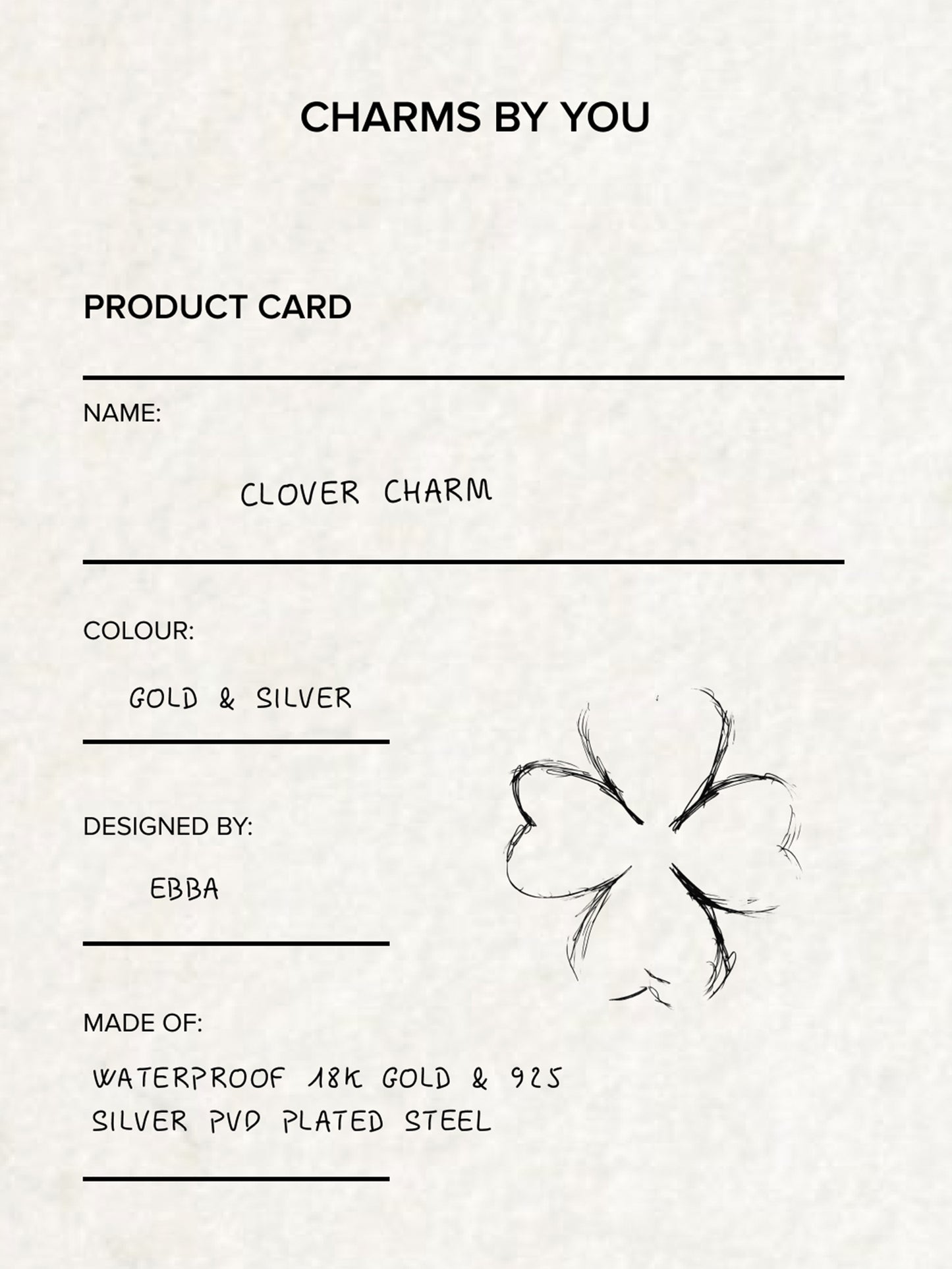Clover Charm Silver