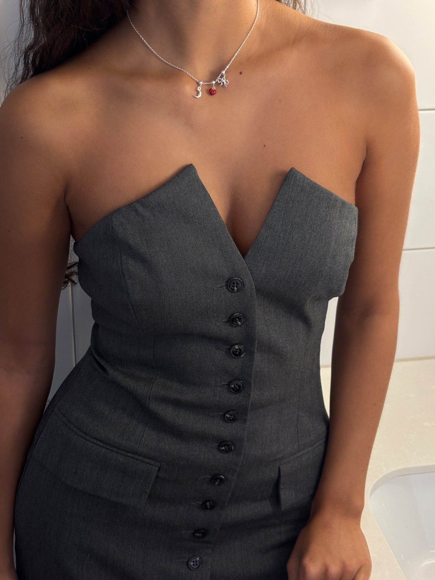 Scarlet Heart Charm Silver