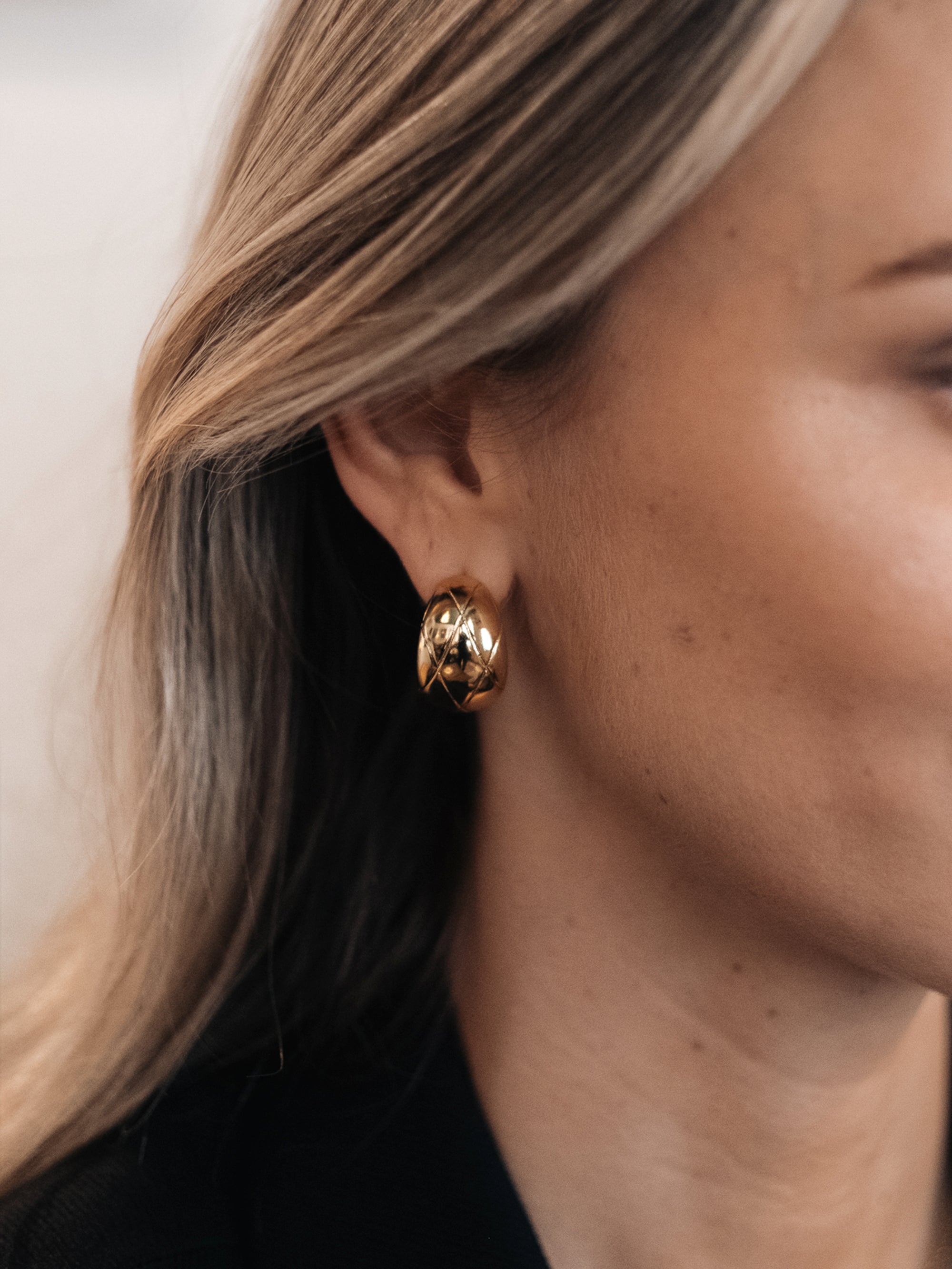Chunky Earring by Janni Delér 18k gold plated brass