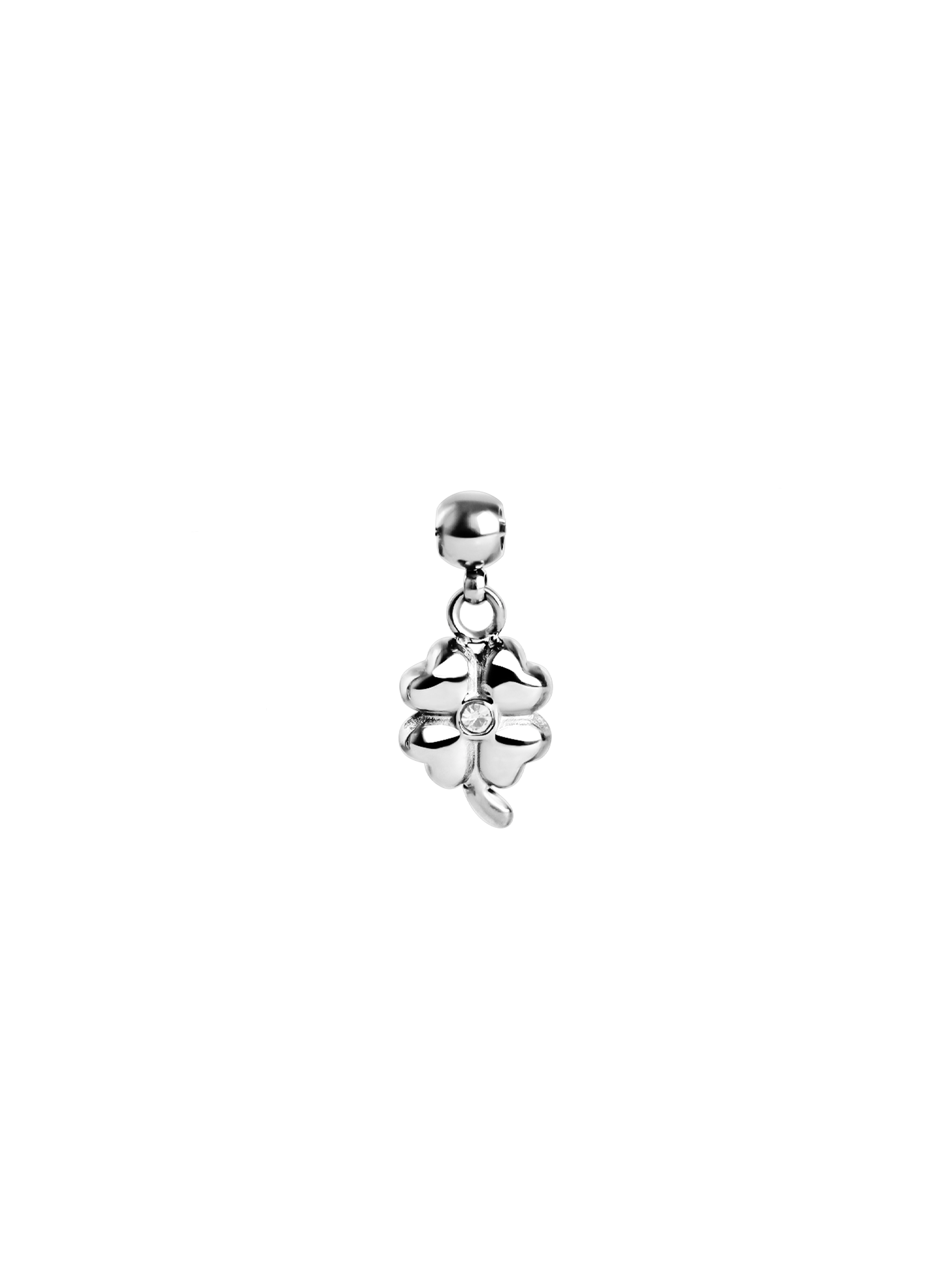 clover charm 925 silver plated stainless steel