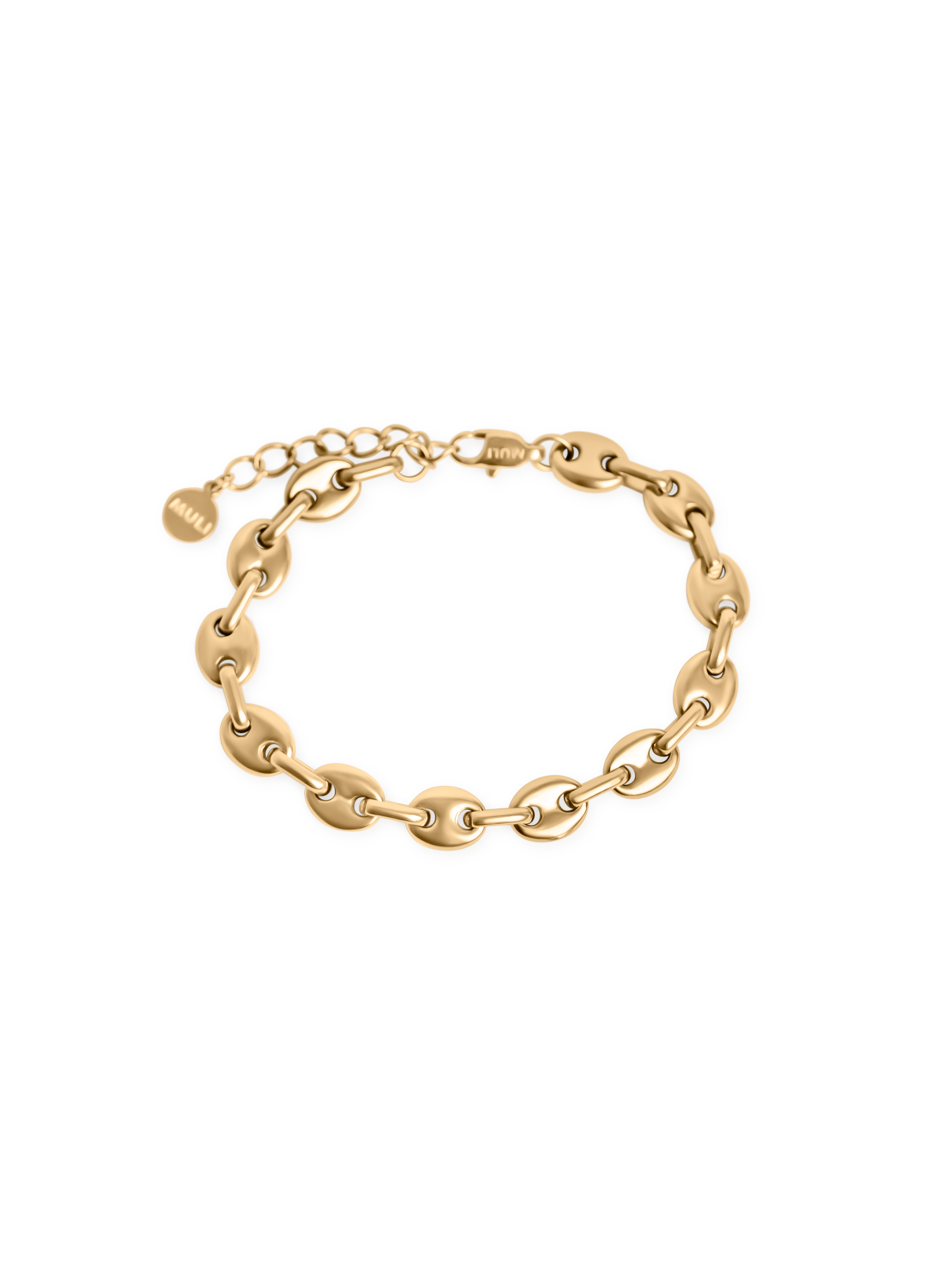 coffee bean bracelet Waterproof 18k gold PVD plated steel