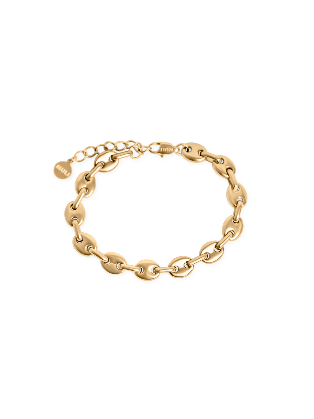 coffee bean bracelet Waterproof 18k gold PVD plated steel