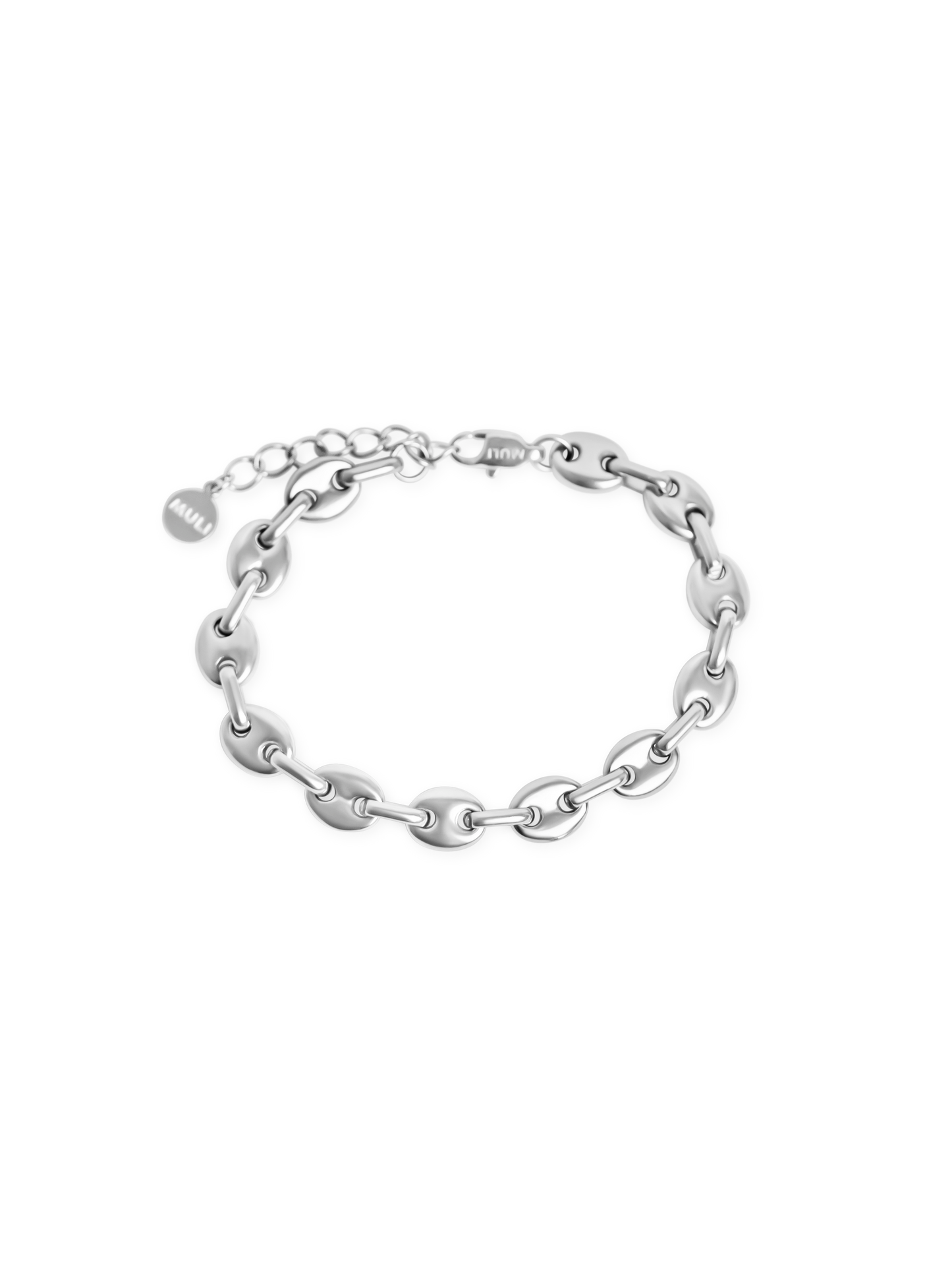coffee bean bracelet 925 silver plated stainless steel