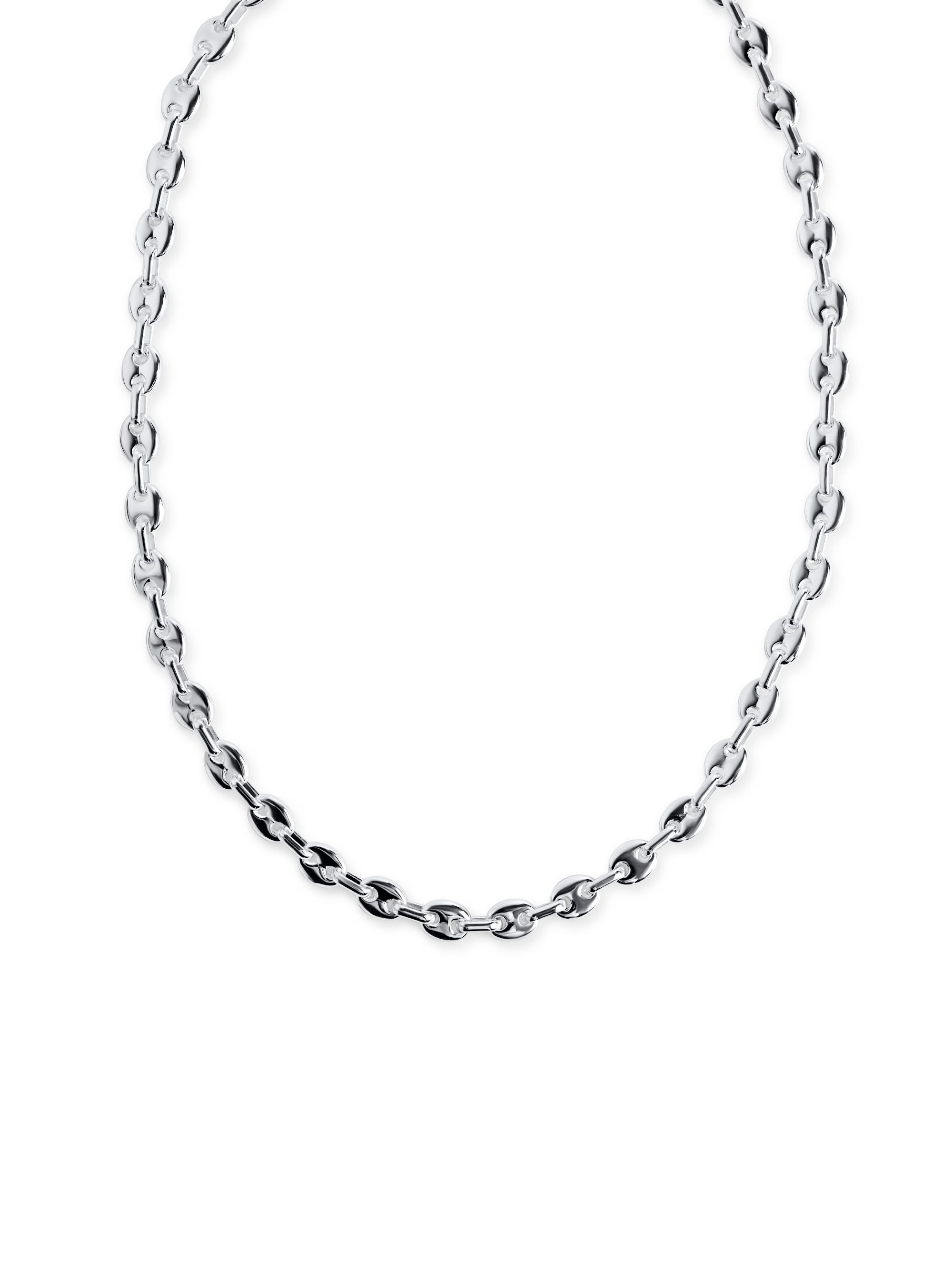 coffee bean necklace 925 silver plated stainless steel