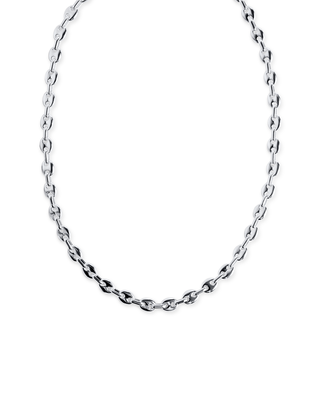 coffee bean necklace 925 silver plated stainless steel
