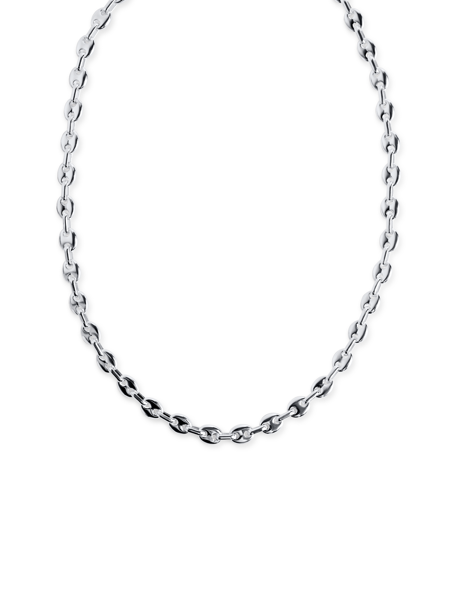 coffee bean necklace 925 silver plated stainless steel