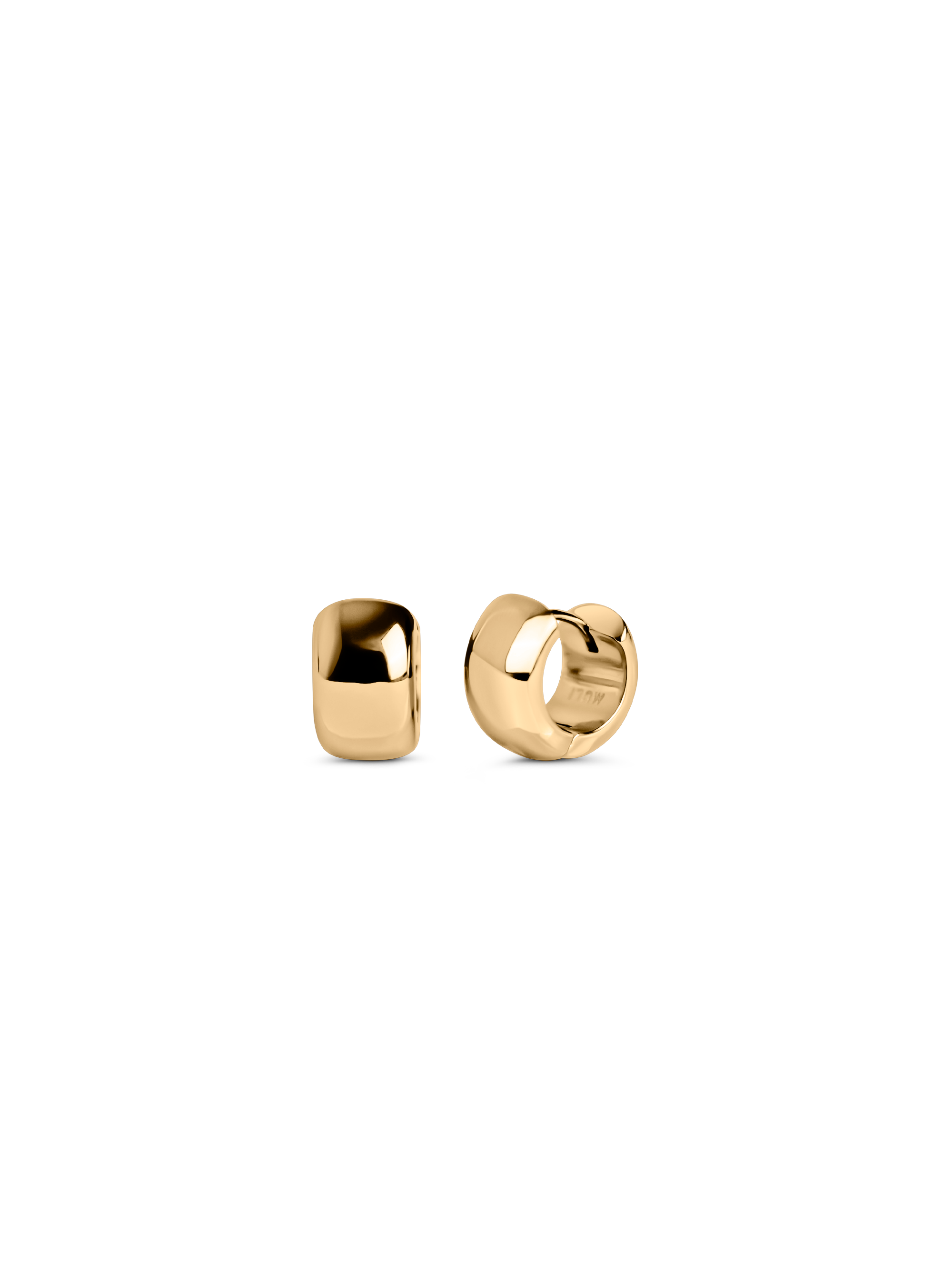 dome hoops 18k gold plated brass