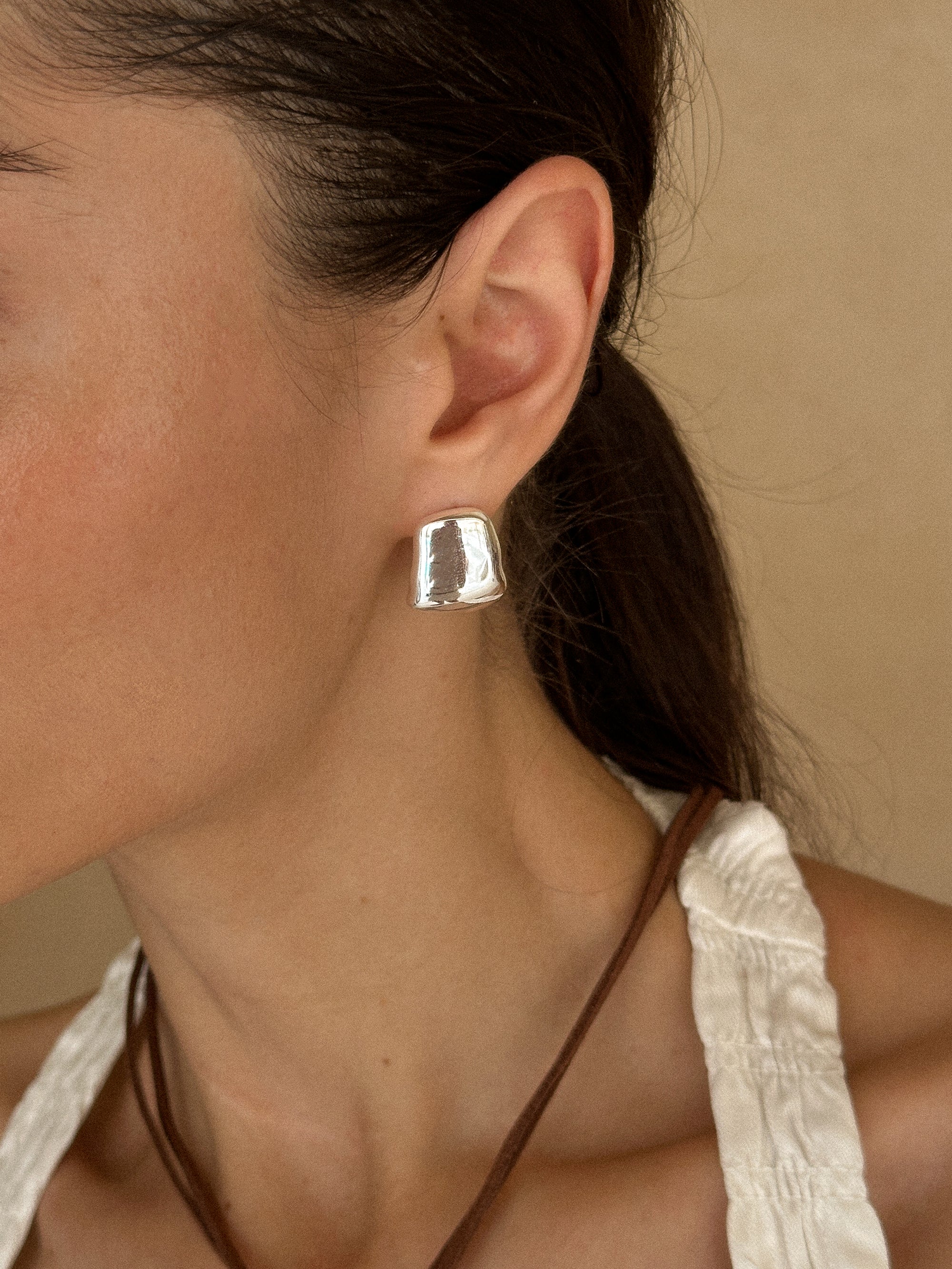 dune earrings 925 silver plated steel