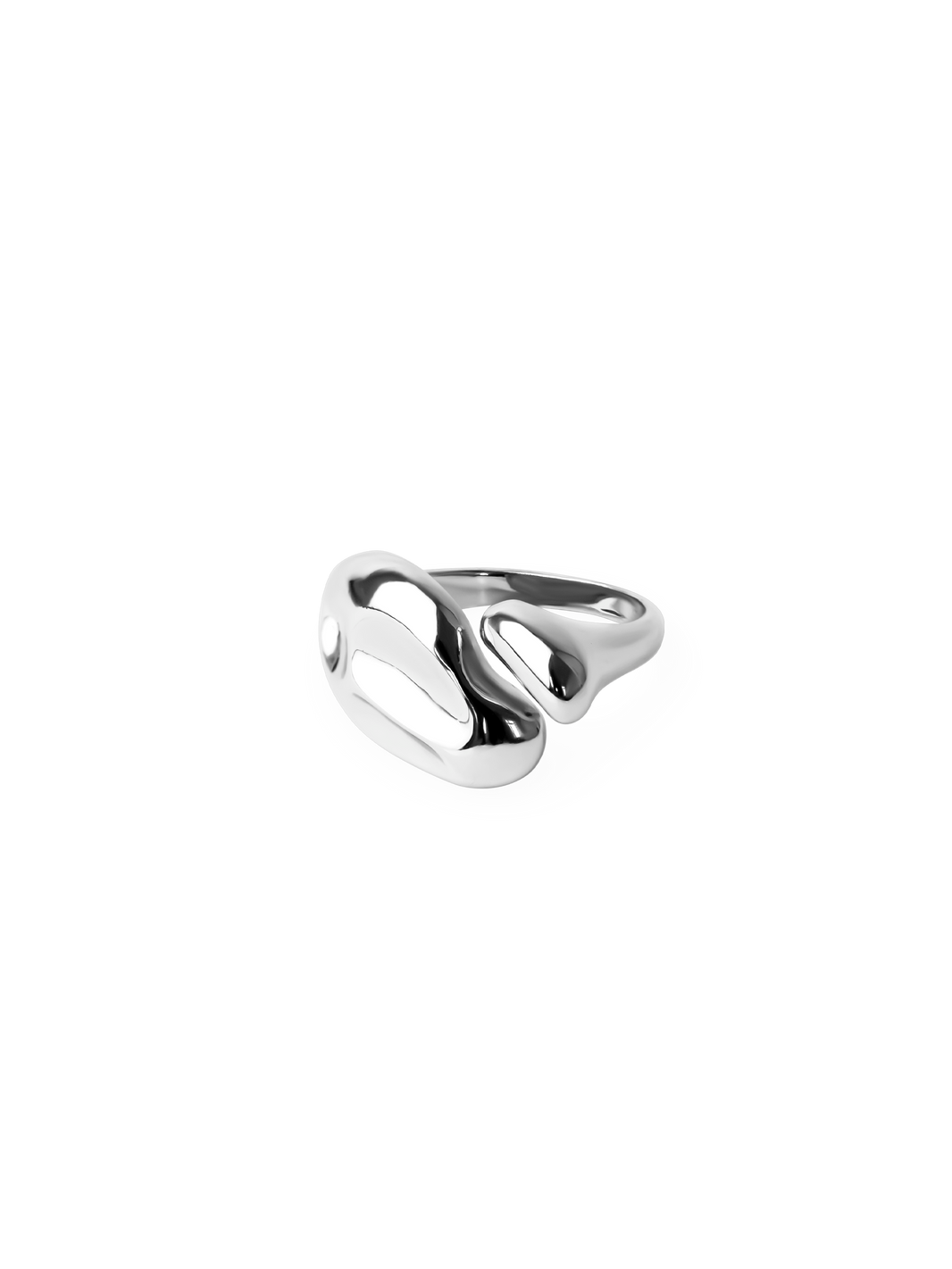 duo ring 925 silver plated brass