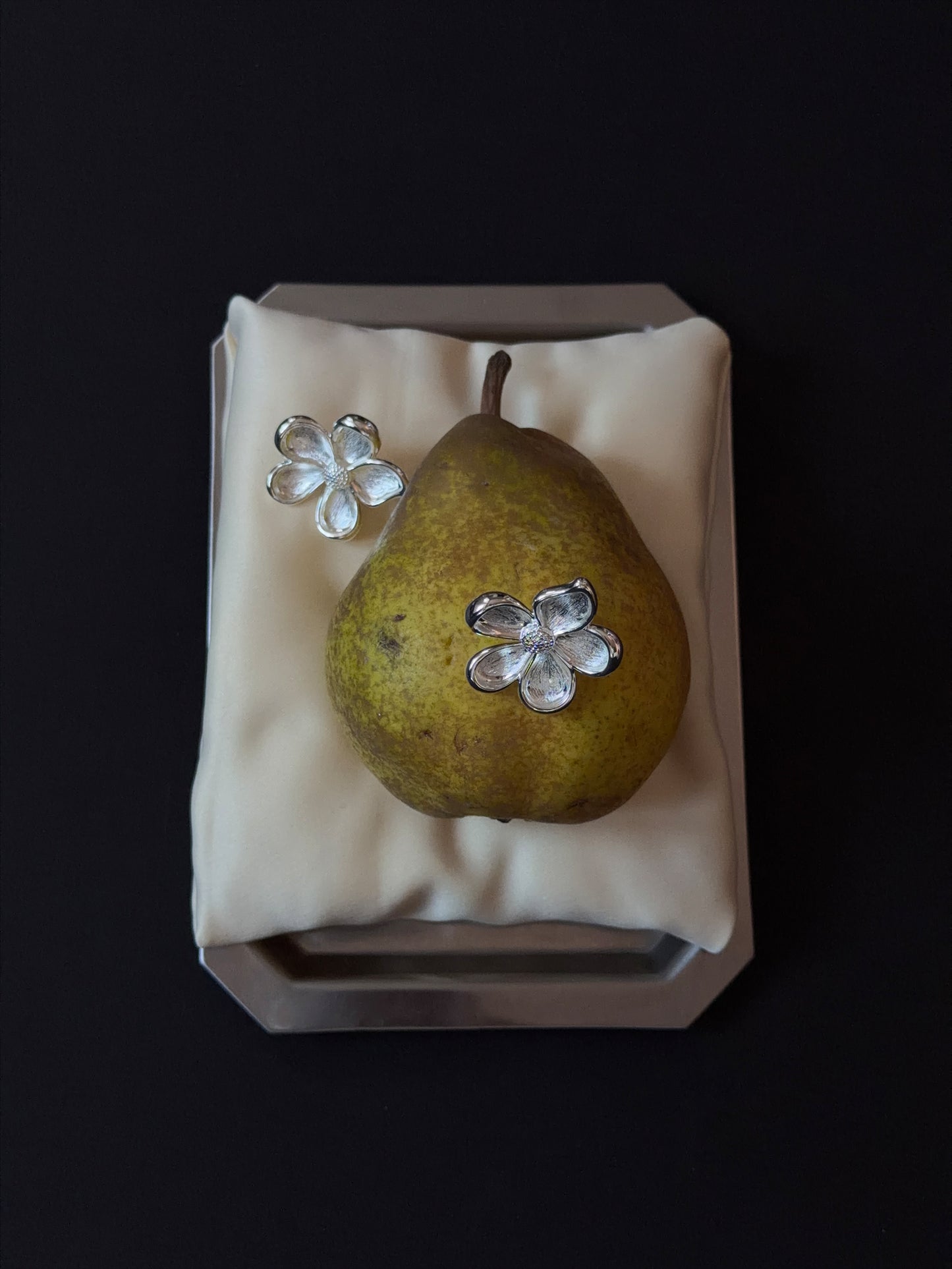 Maxi Flower Earrings Silver