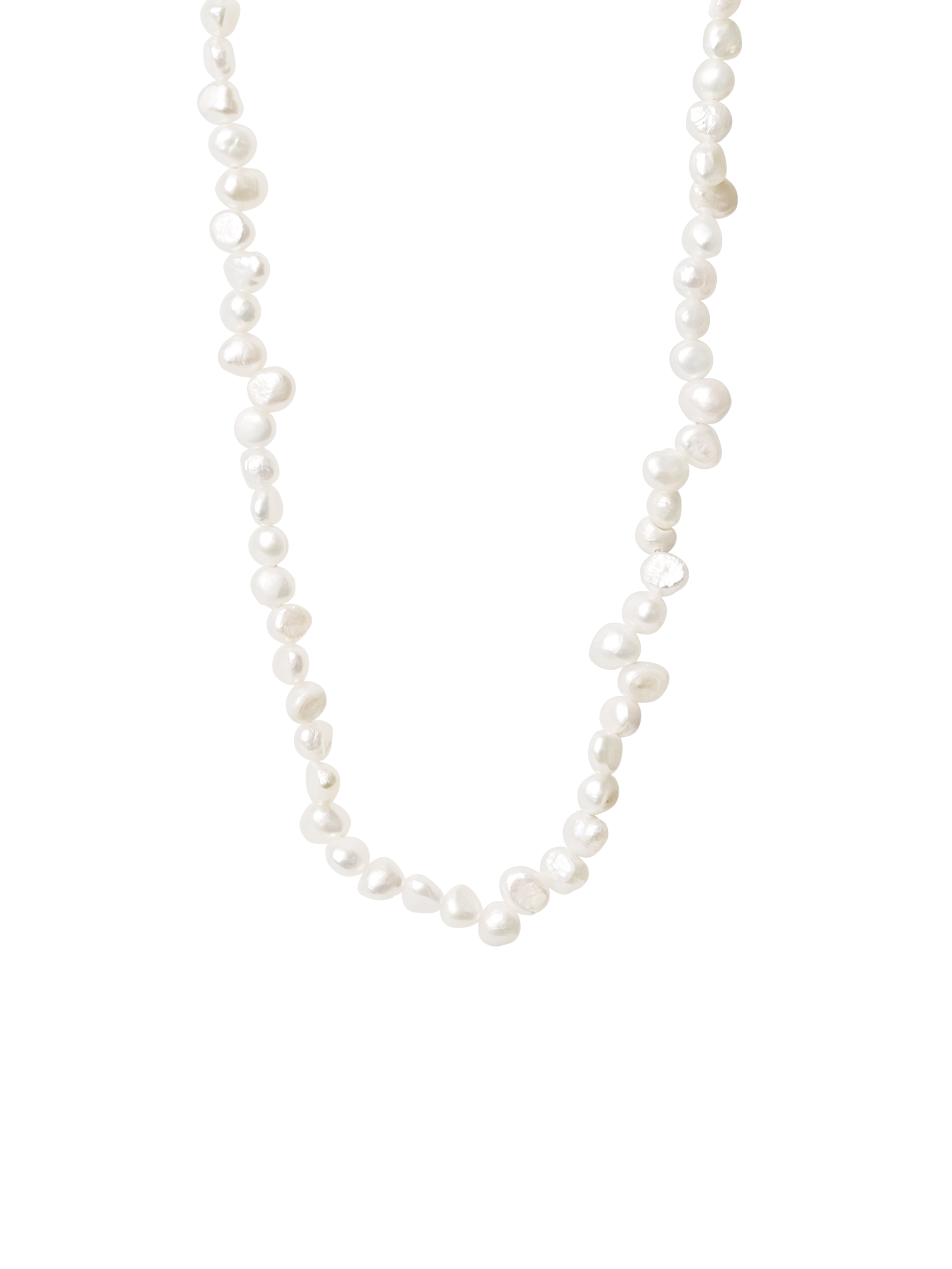 Necklace made of chunky irregular freshwater pearls