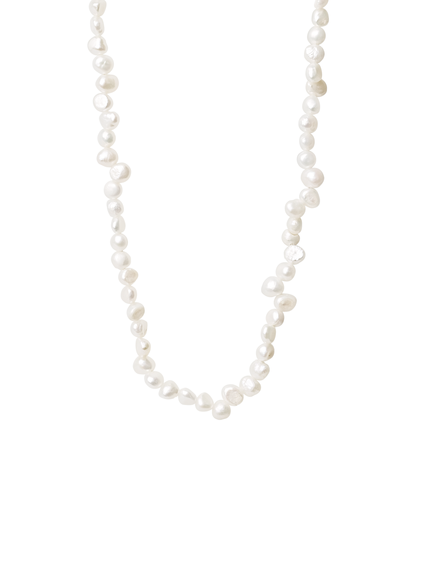 Necklace made of chunky irregular freshwater pearls