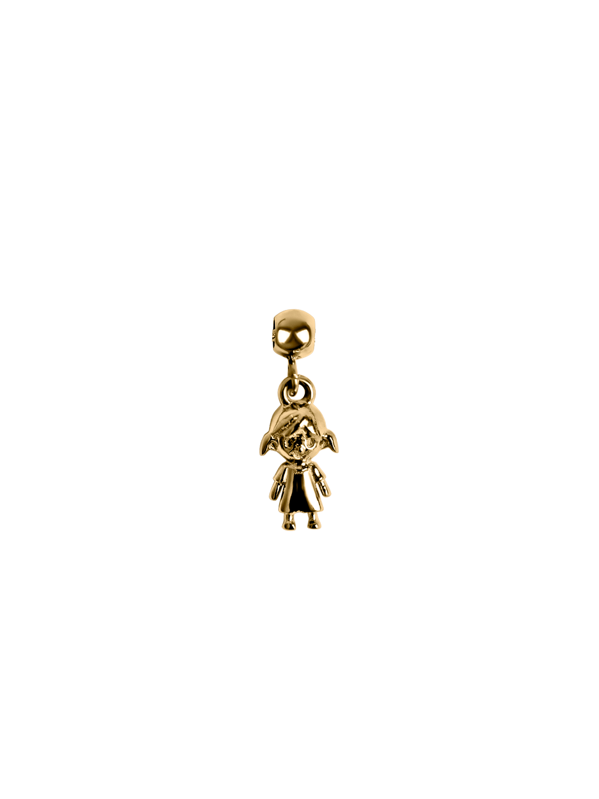 Girl child charm Waterproof 18k gold PVD plated steel