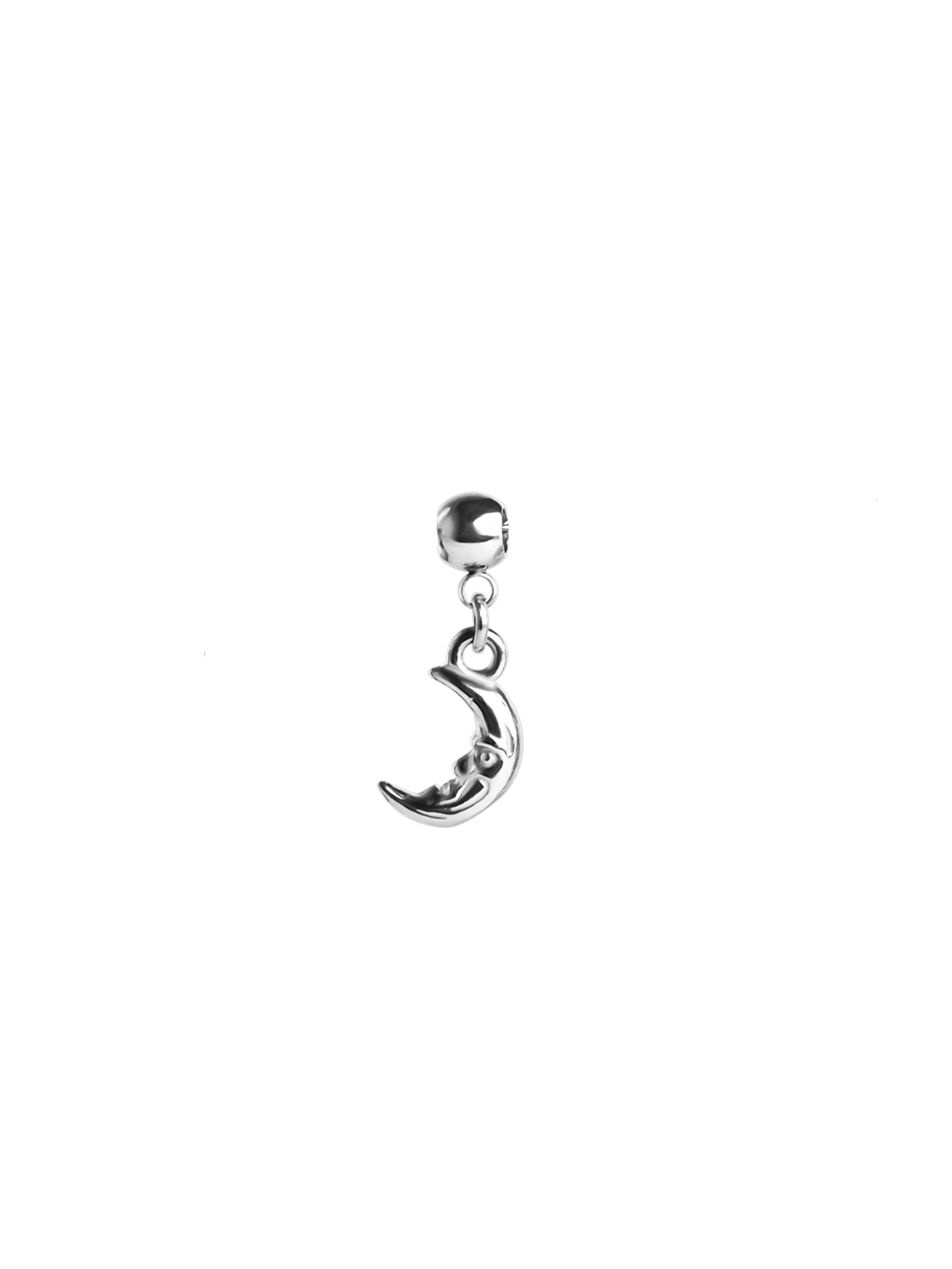 half moon charm 925 silver plated steel