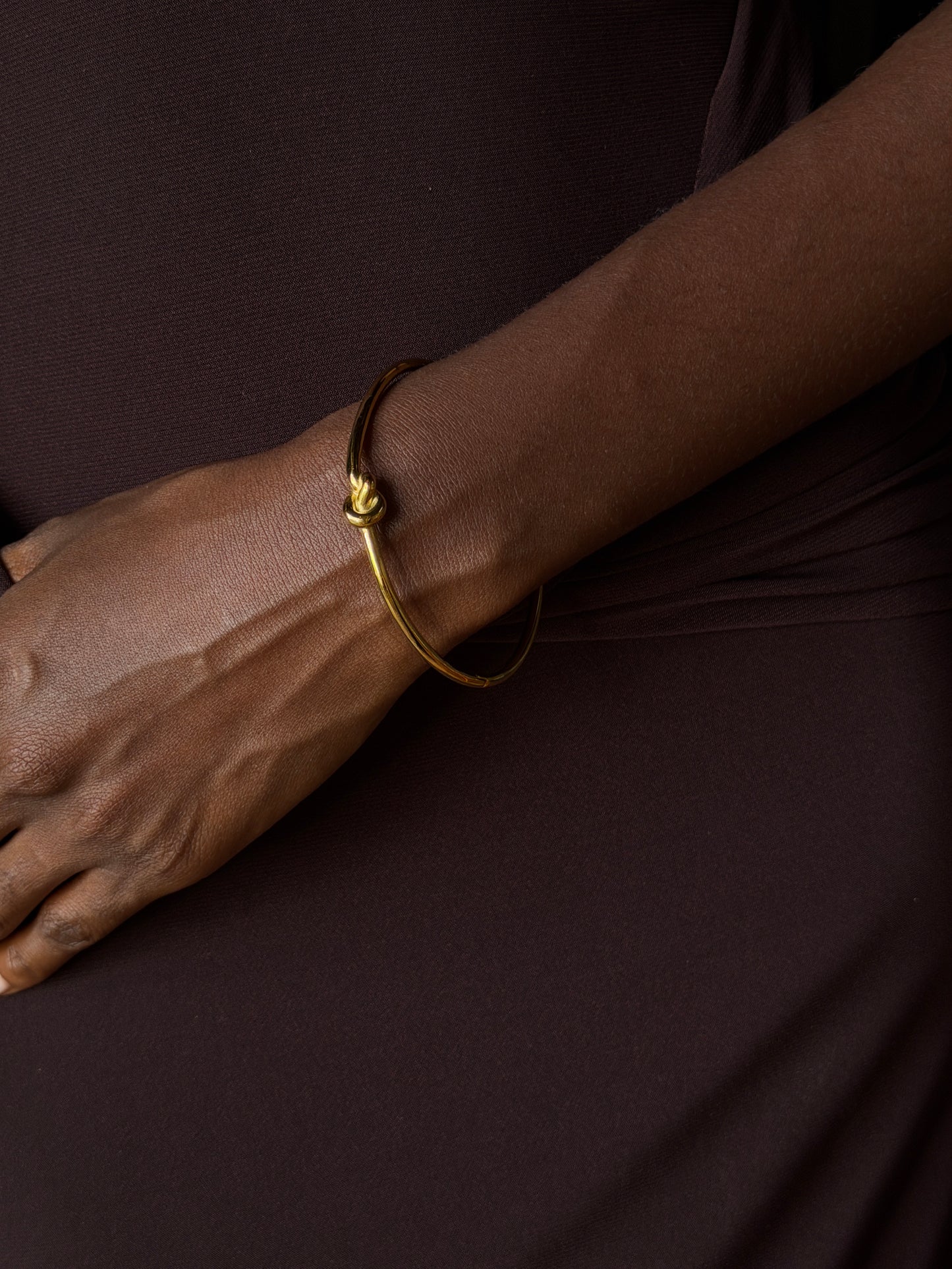 knot bangle bracelet Waterproof 18k gold PVD plated steel