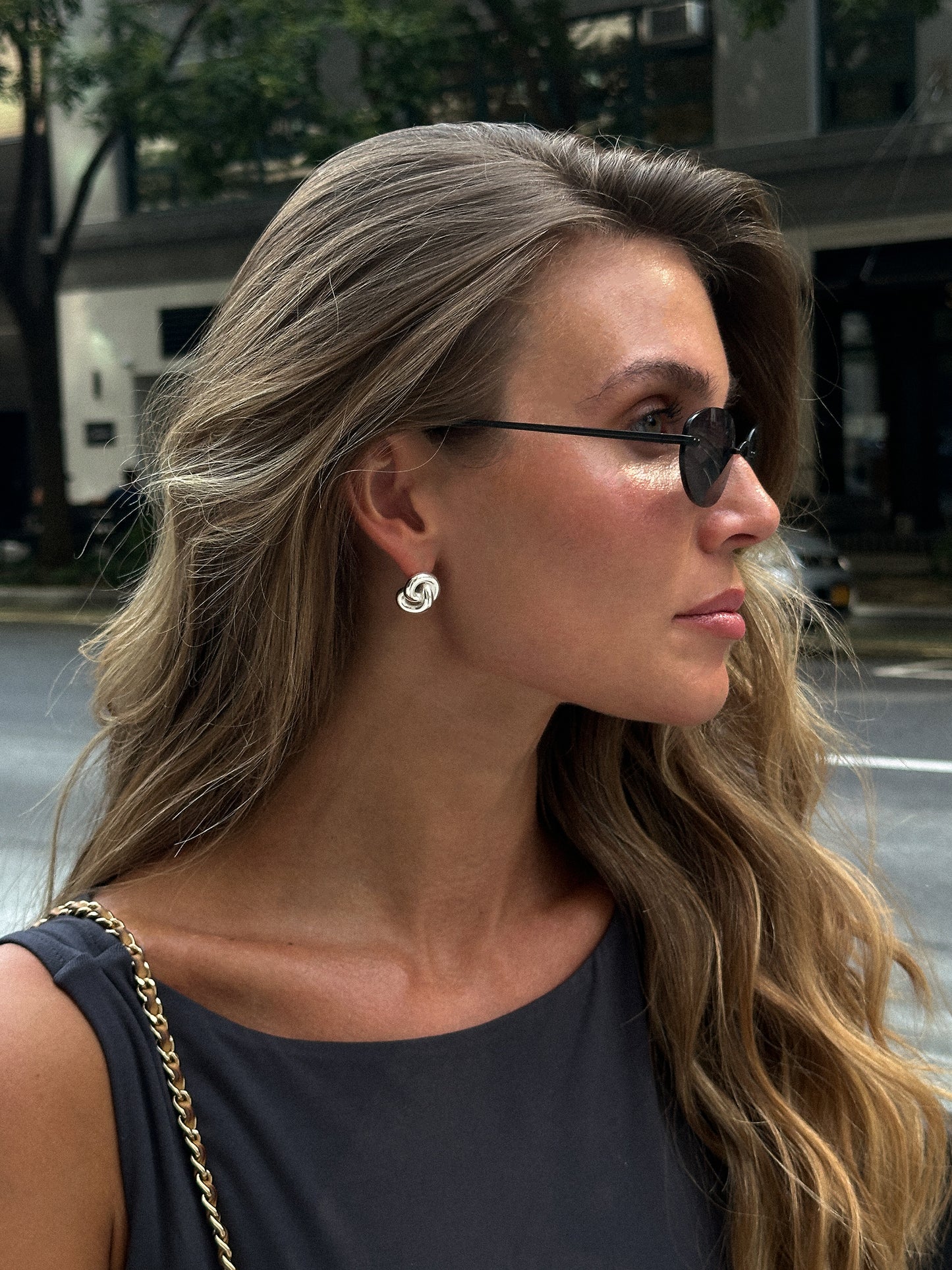 Knot Earrings Silver