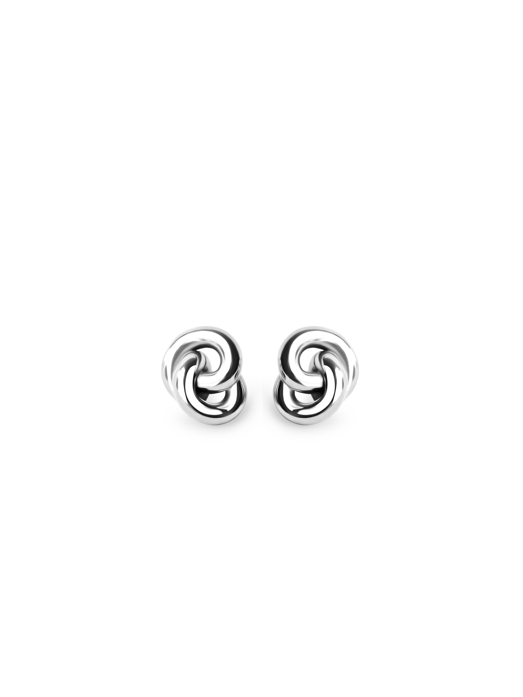 knot earrings 925 silver plated steel