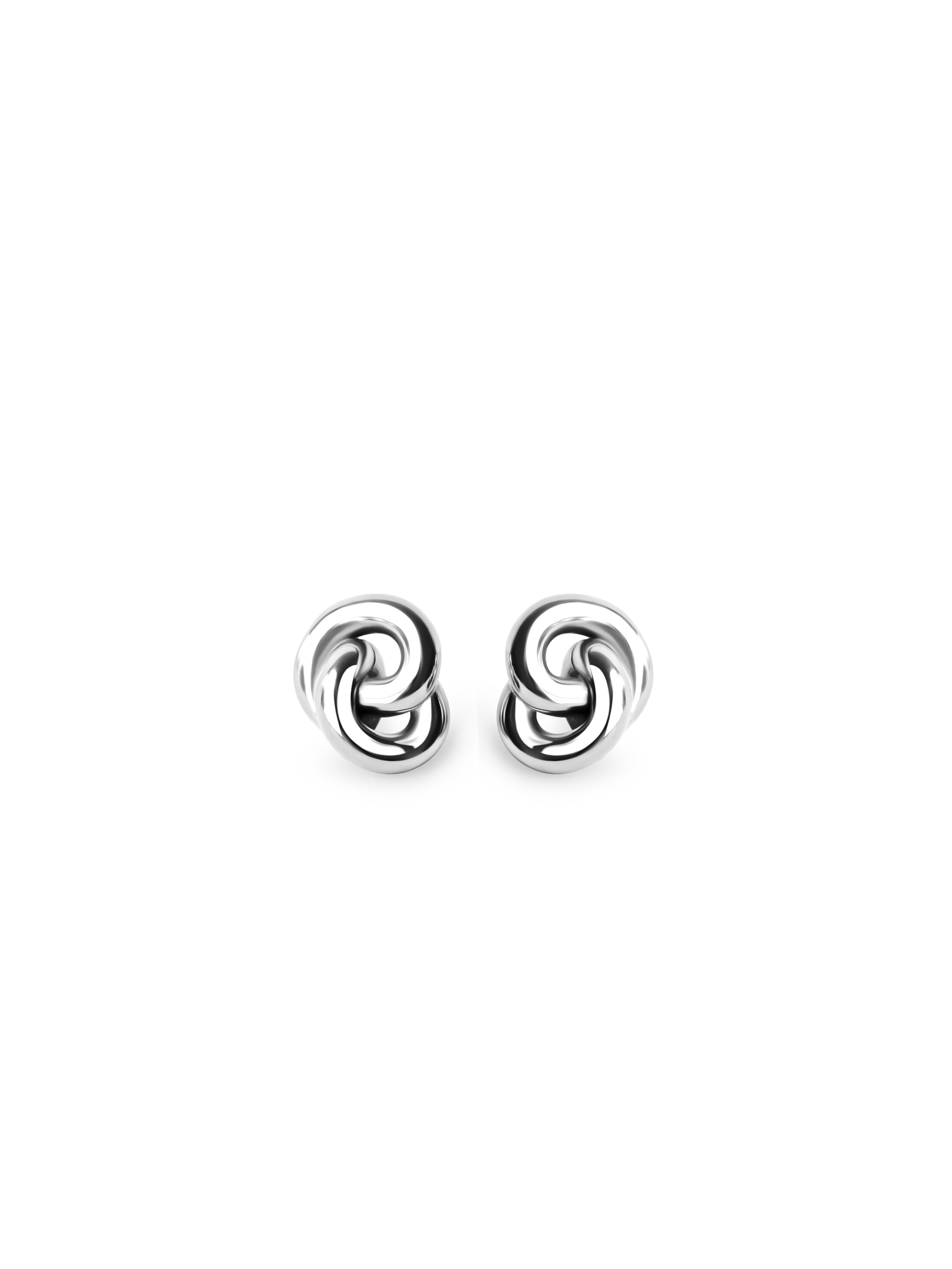knot earrings 925 silver plated steel
