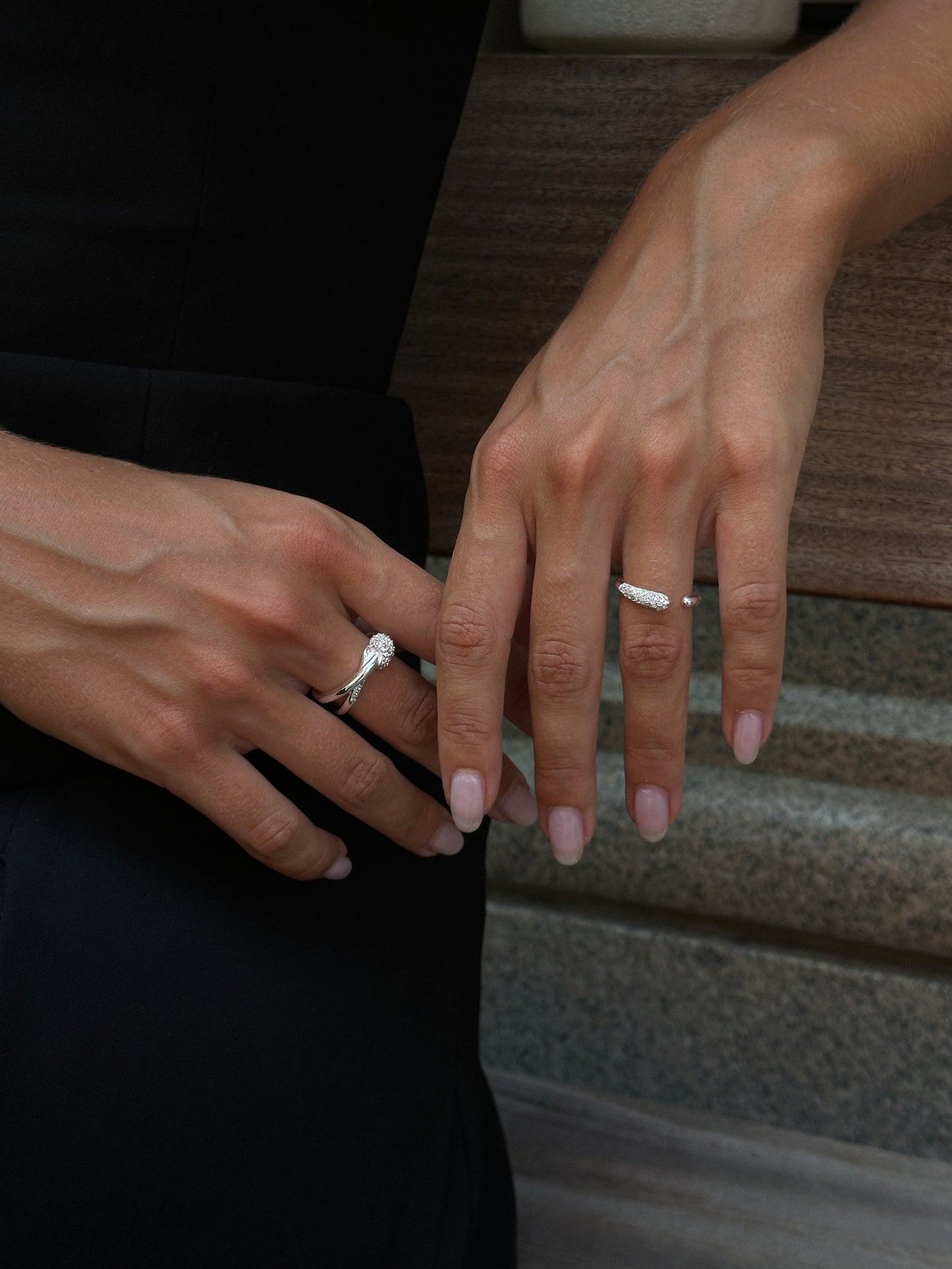 Pavé Knot Ring Silver