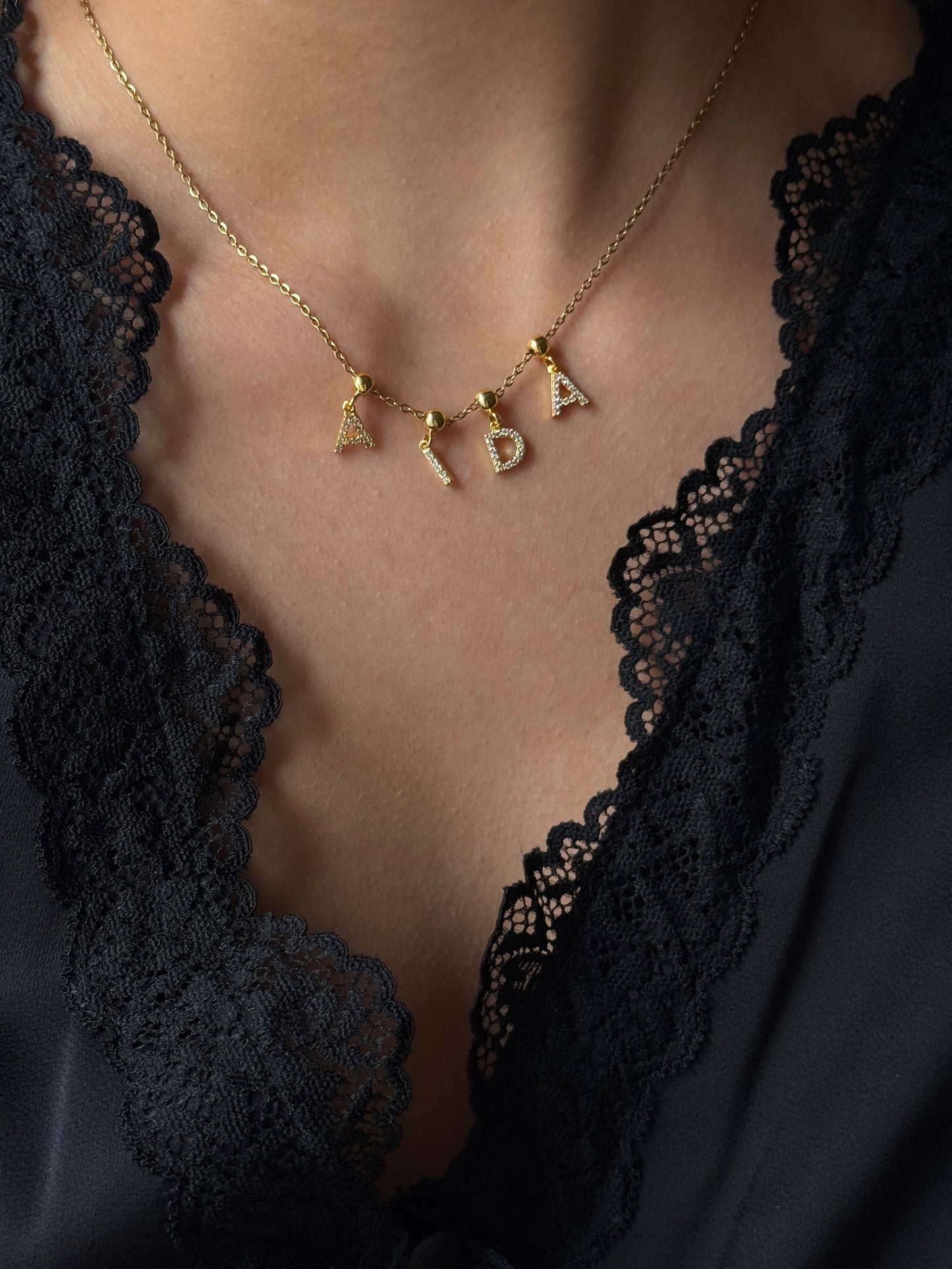 Letter Charms Gold