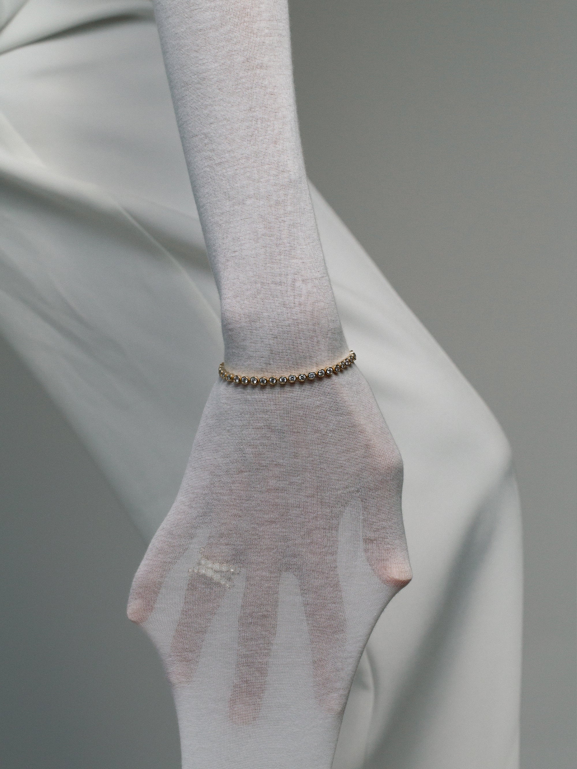 lotus bracelet 18k gold plated brass