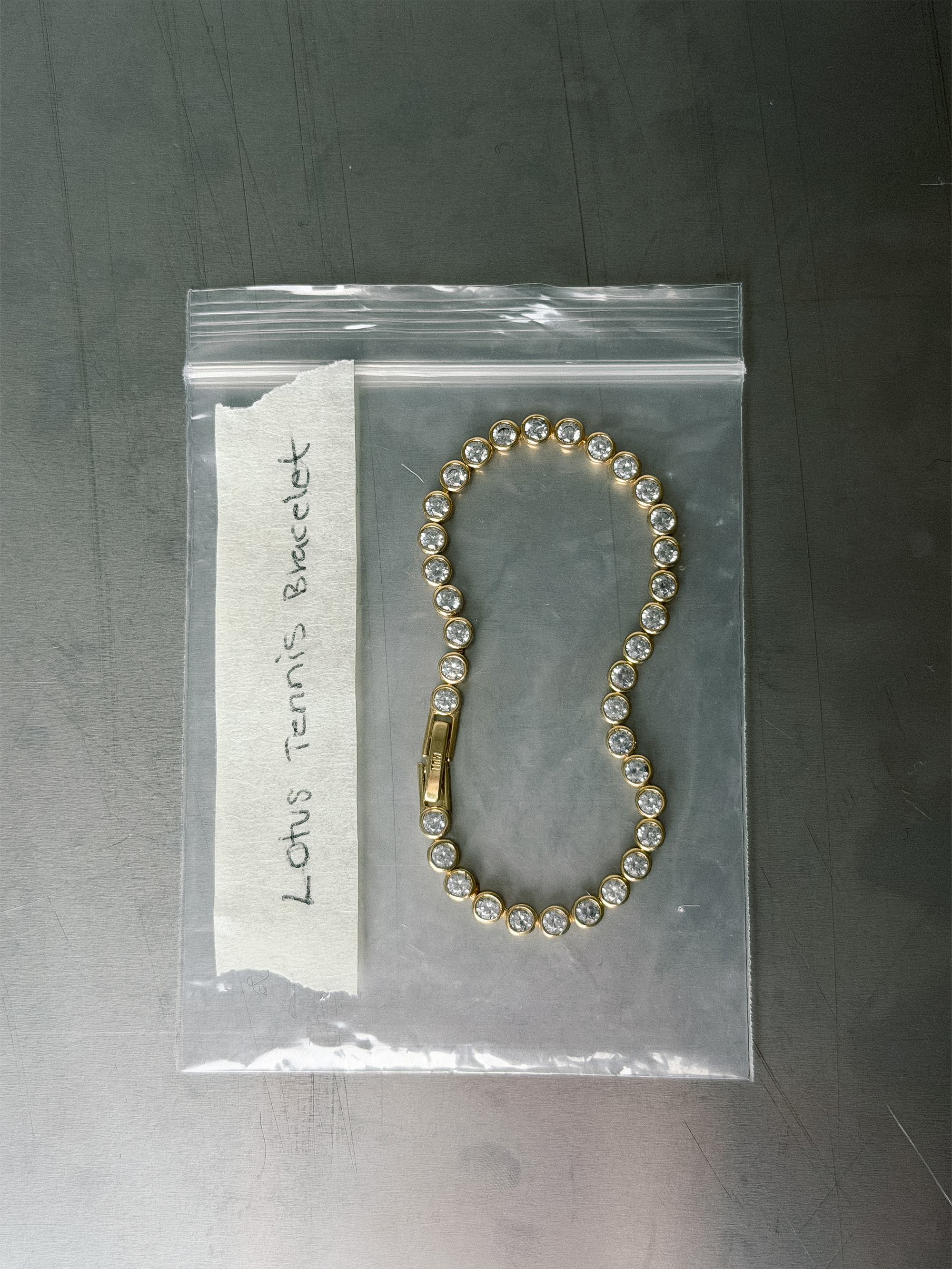 lotus bracelet 18k gold plated brass