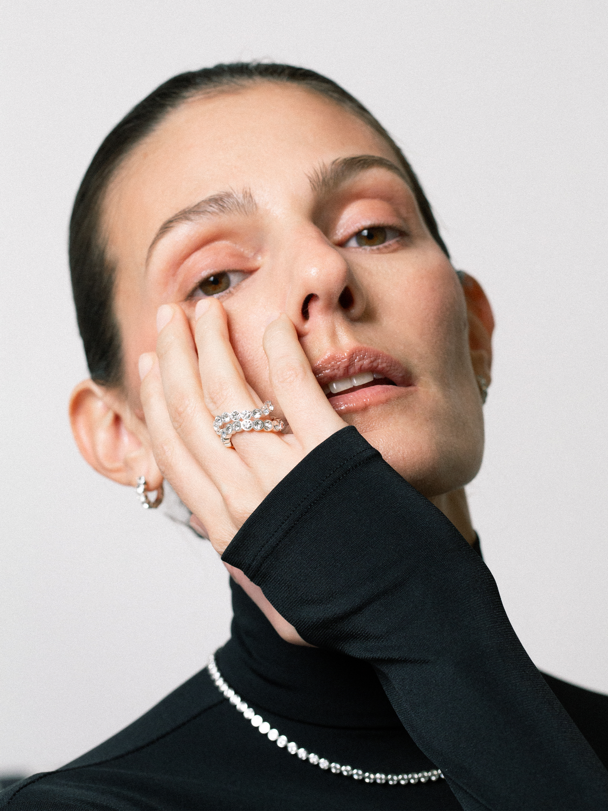 lotus wavy ring 925 silver plated brass