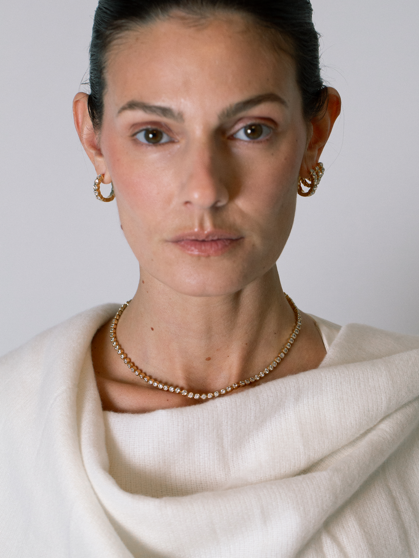 lotus necklace 18k gold plated brass