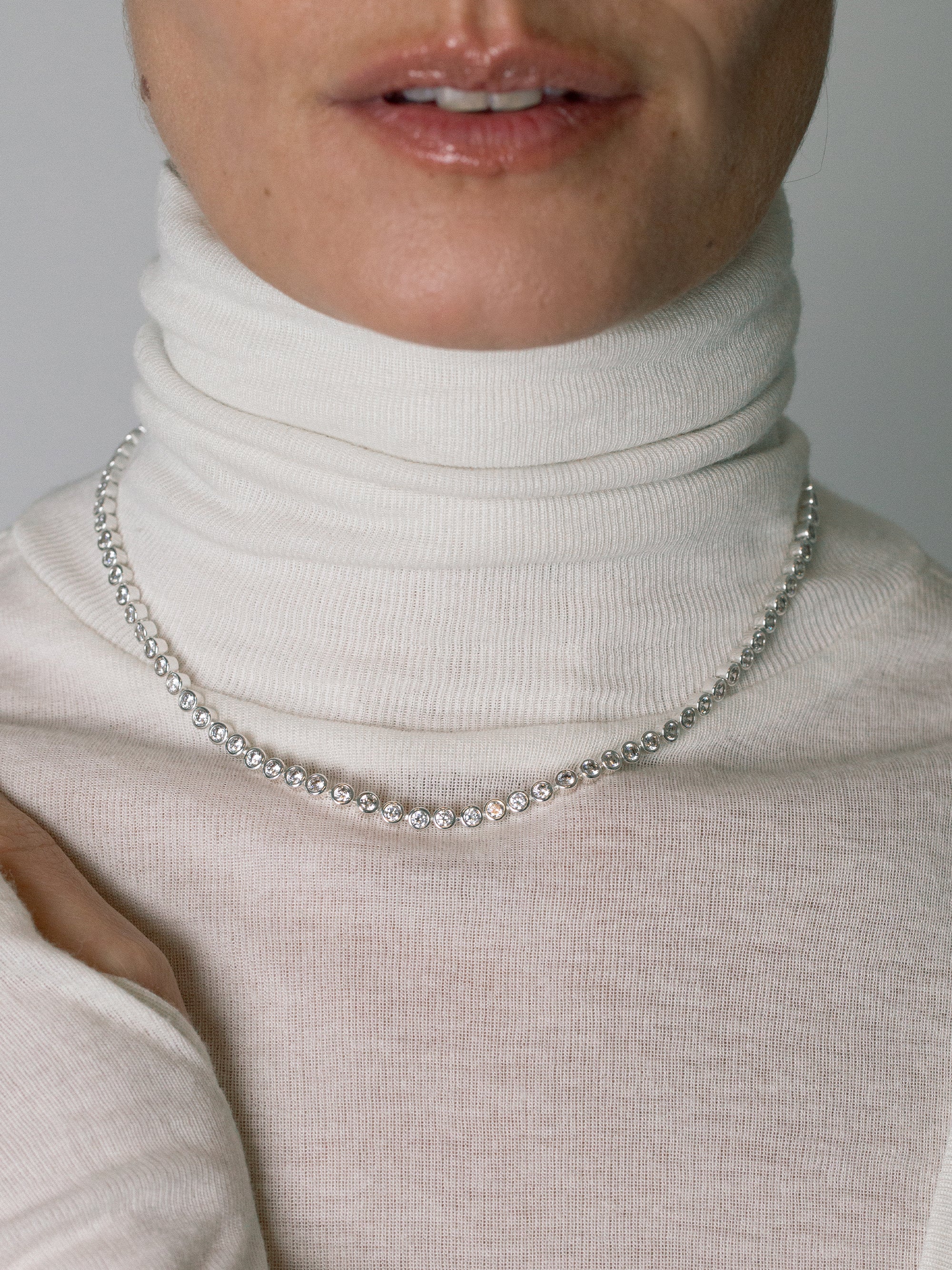 lotus necklace 925 silver plated brass