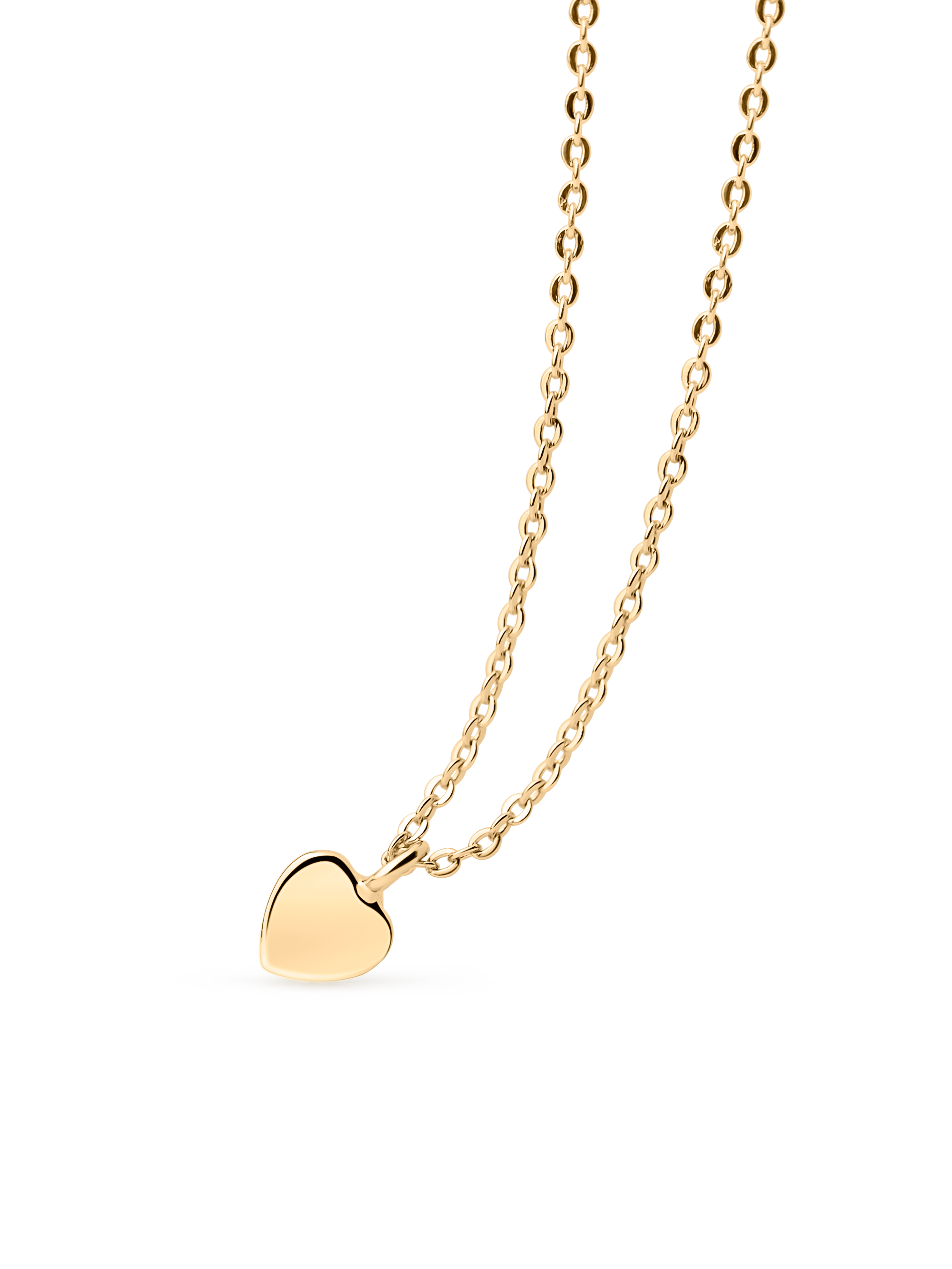 Love Heart Necklace 18k gold plated brass 