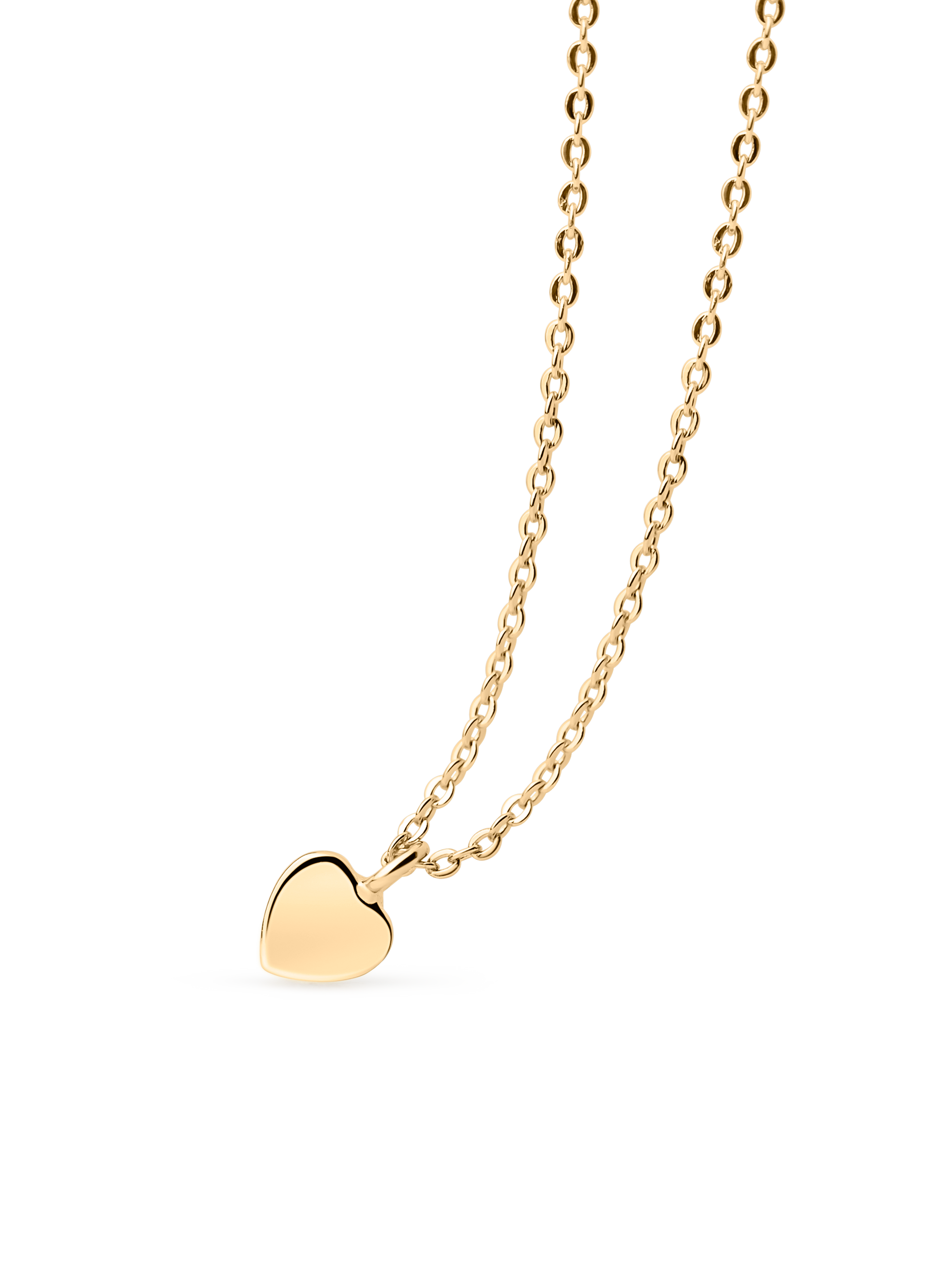 Love Heart Necklace 18k gold plated brass 
