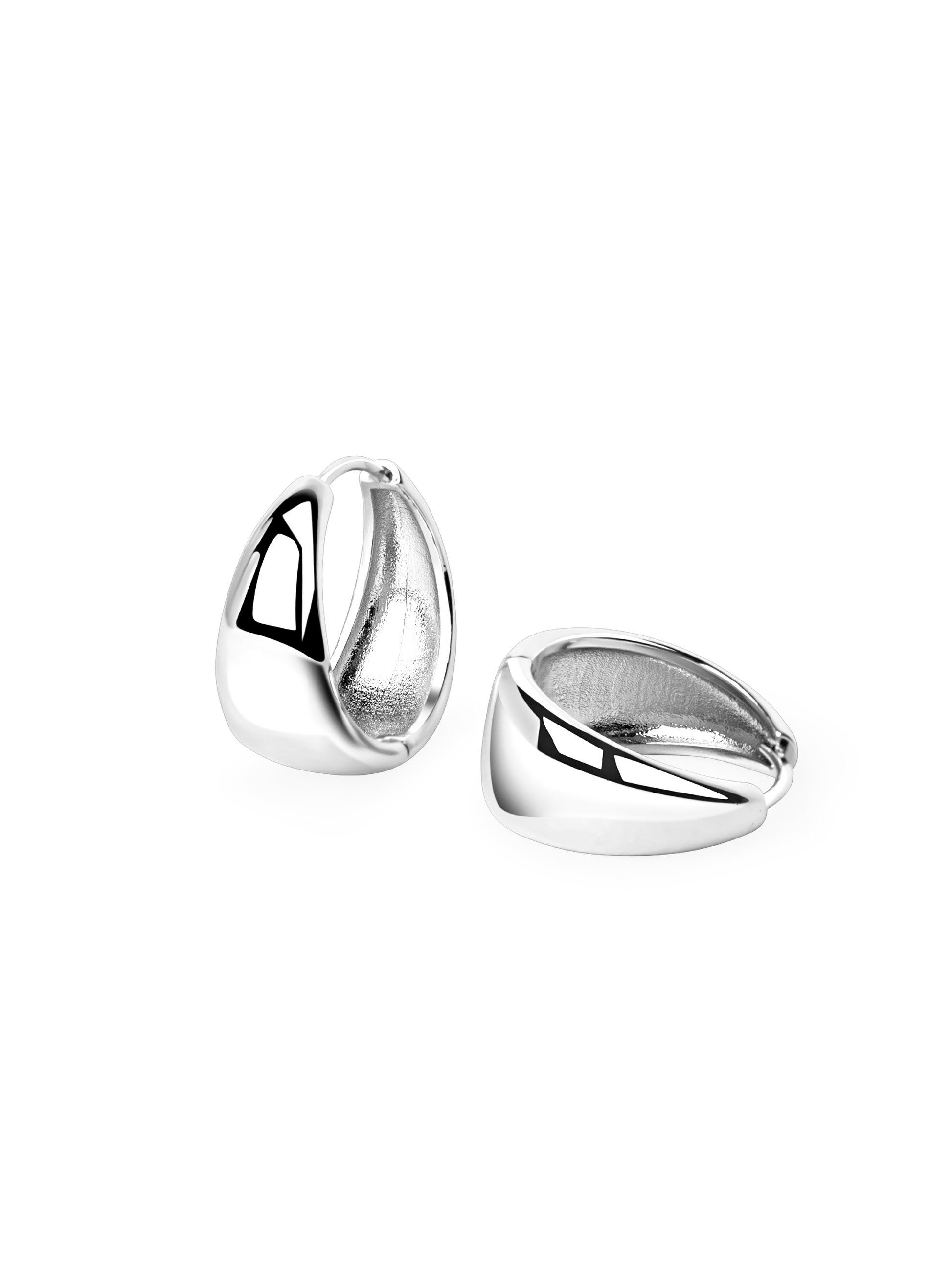 maxi dome hoops 925 silver plated brass