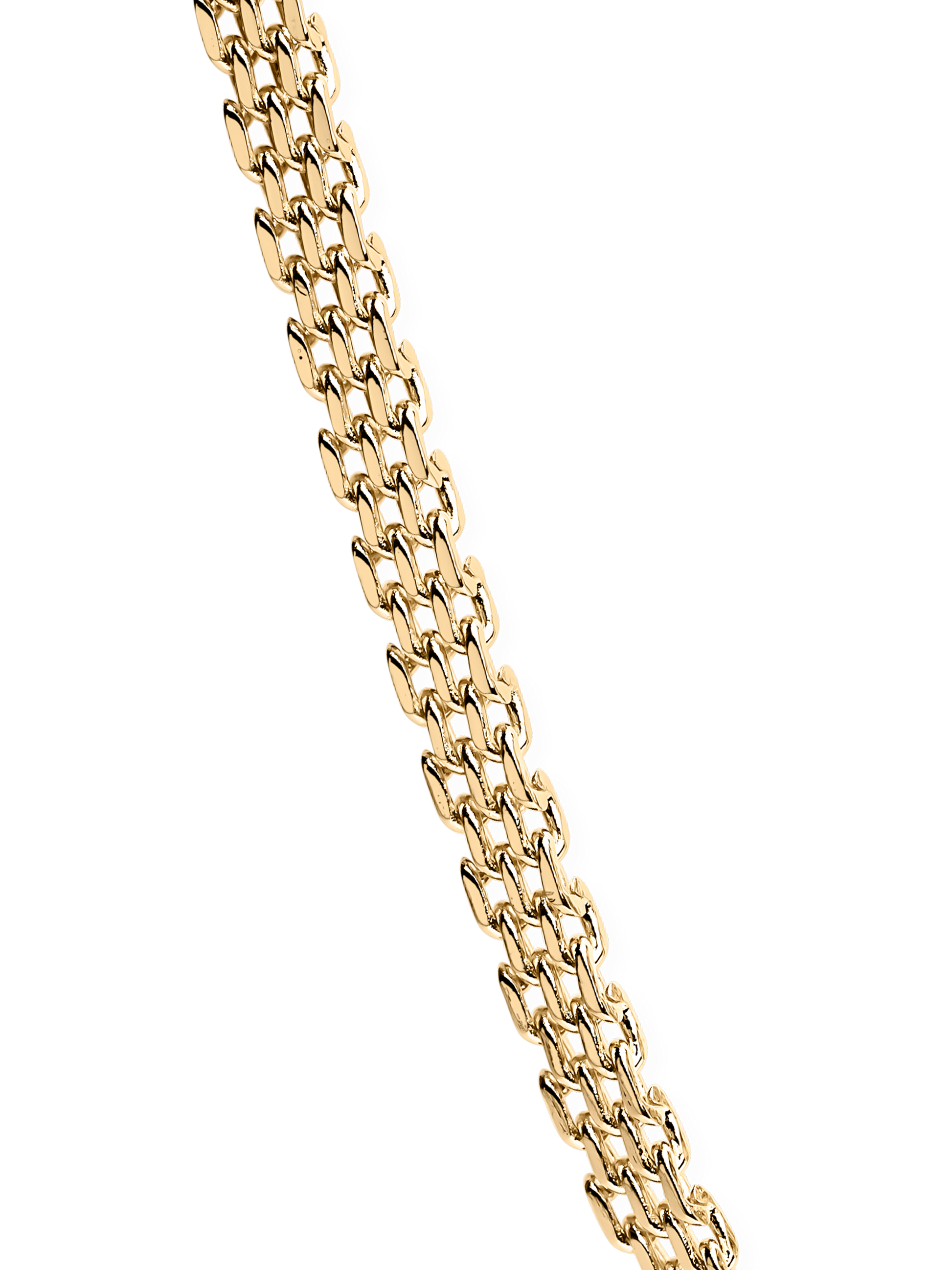 Mesh Link Bracelet in 18k gold plated brass