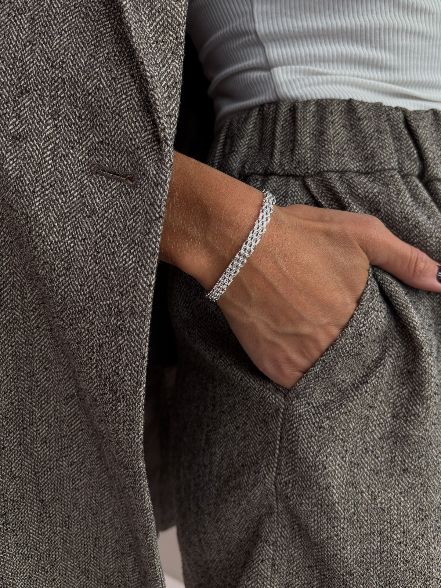 Mesh Link Bracelet Silver