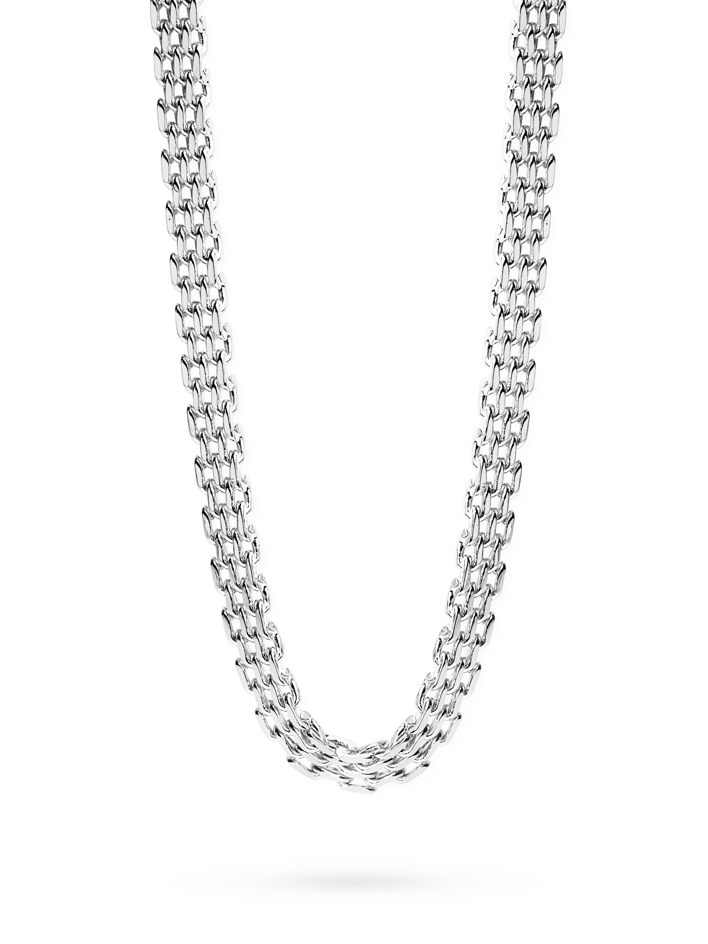 Mesh link Necklace Silver