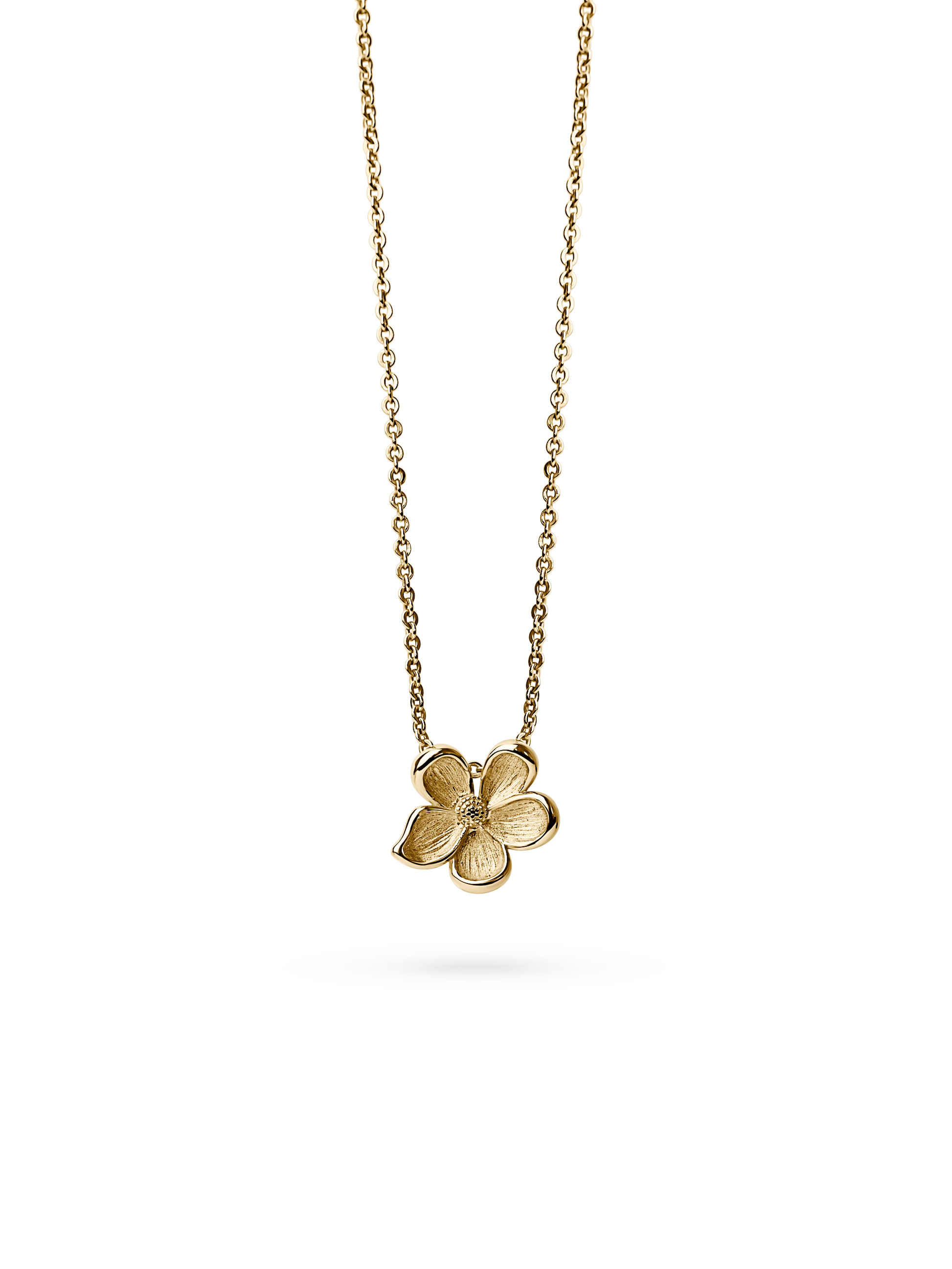 Midi Flower Necklace 18k gold plated brass