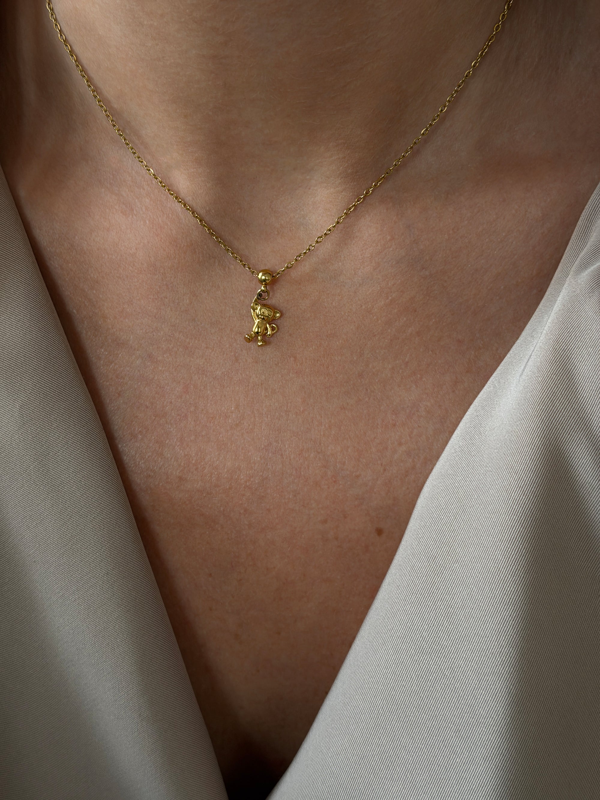 monkey charm Waterproof 18k gold PVD plated steel