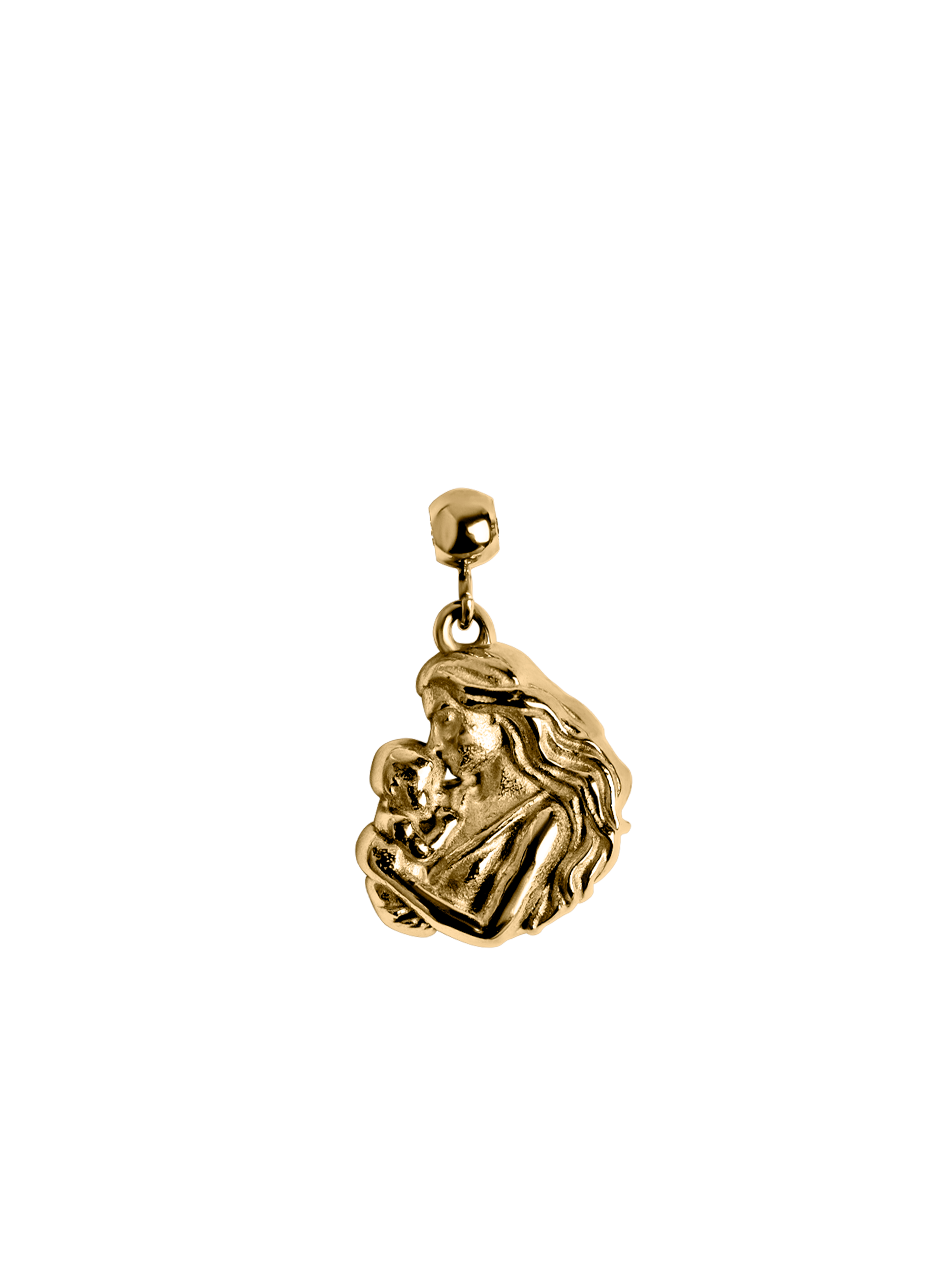 Motherhood charm Waterproof 18k gold PVD plated steel