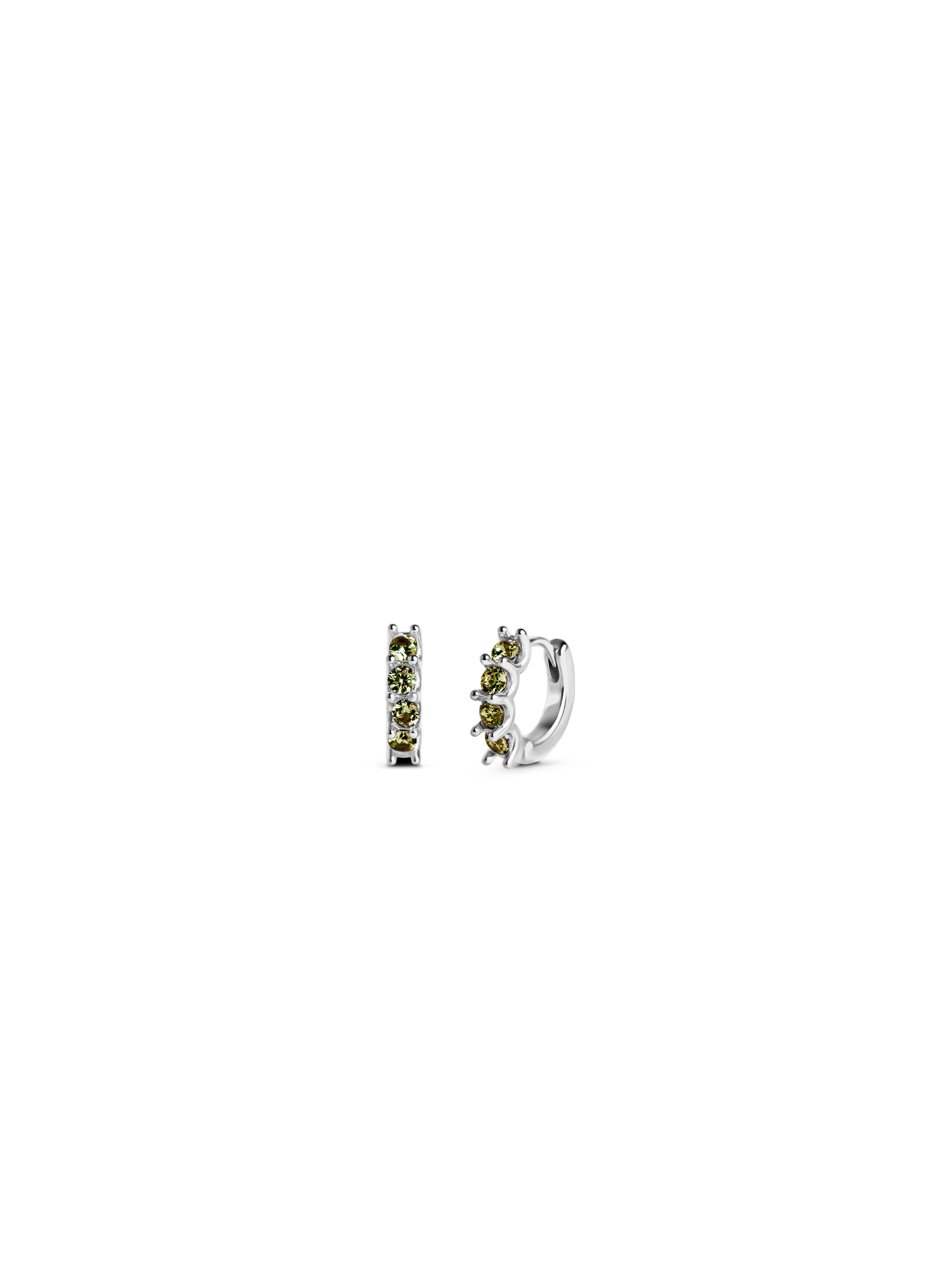 olive ora huggie 925 silver plated stainless steel