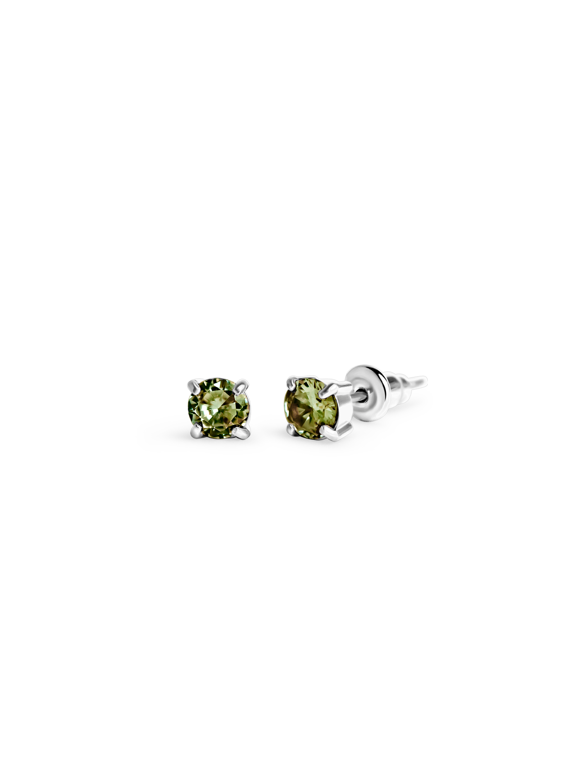 olive ora stud 925 silver plated stainless steel