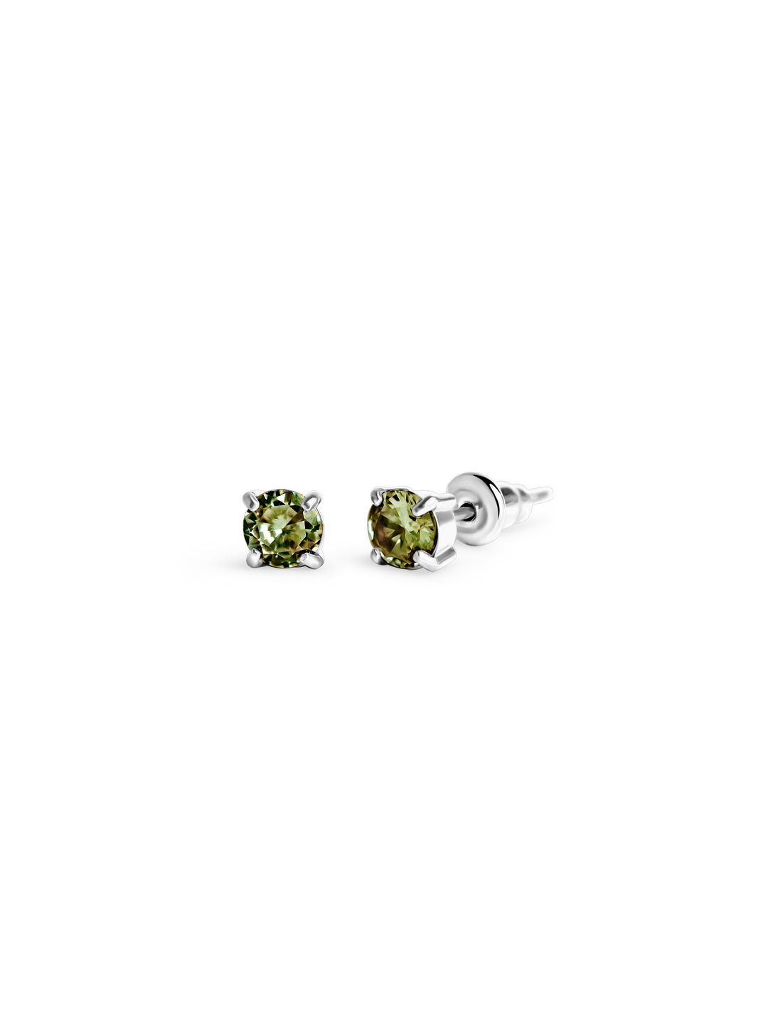 olive ora stud 925 silver plated stainless steel