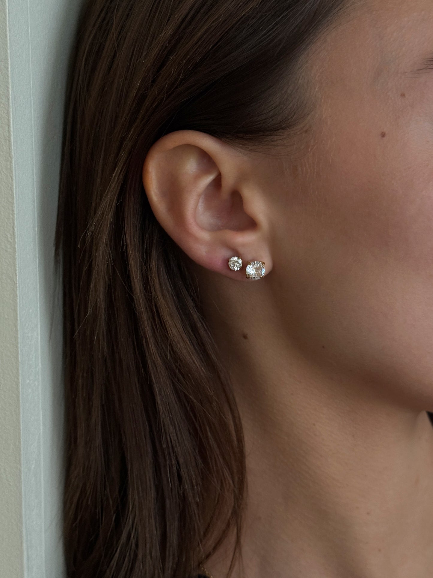 7mm ora stud Waterproof 18k gold PVD plated steel