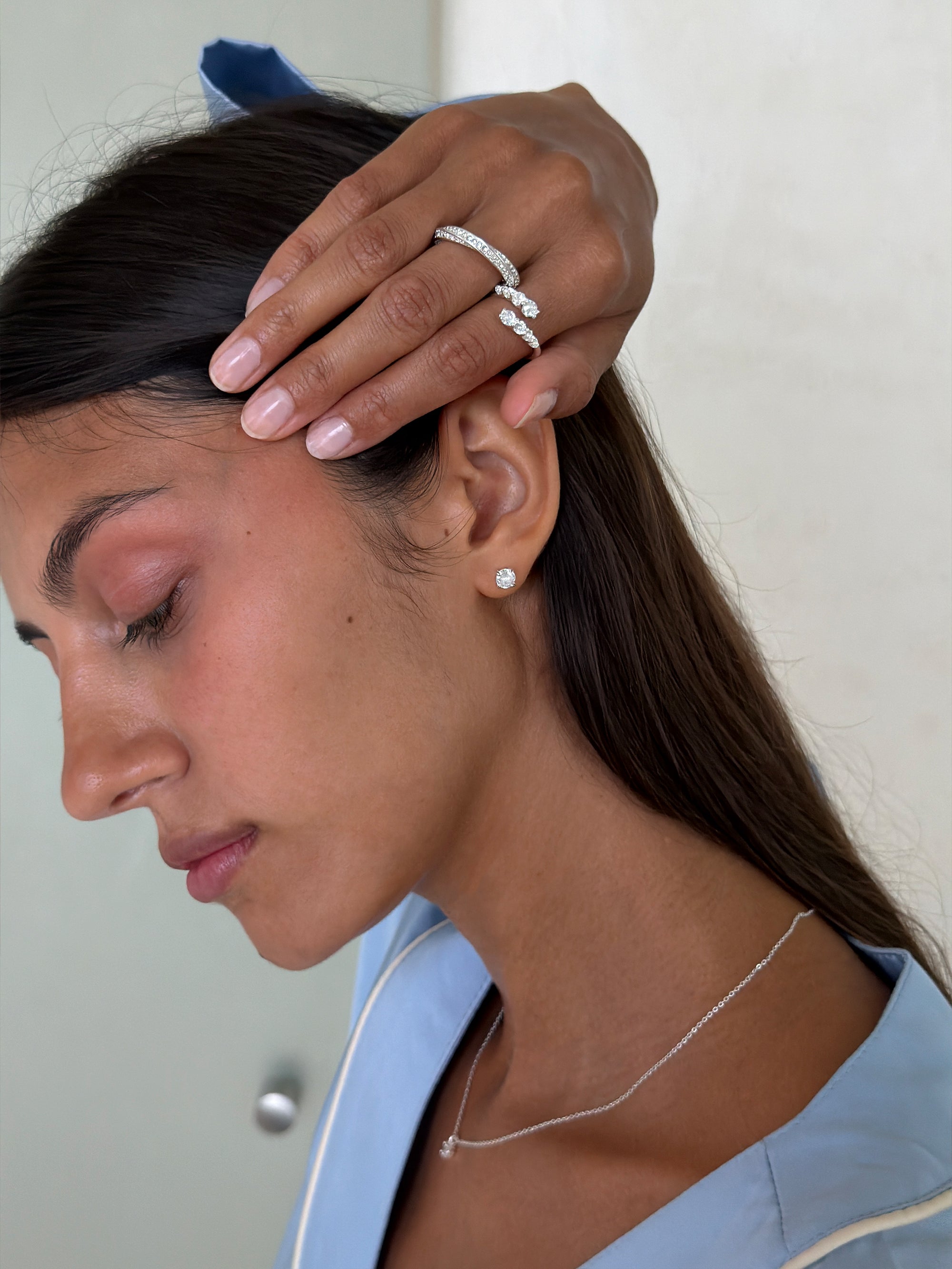 ora twisted ring, adjustable ring 925 silver plated stainless steel