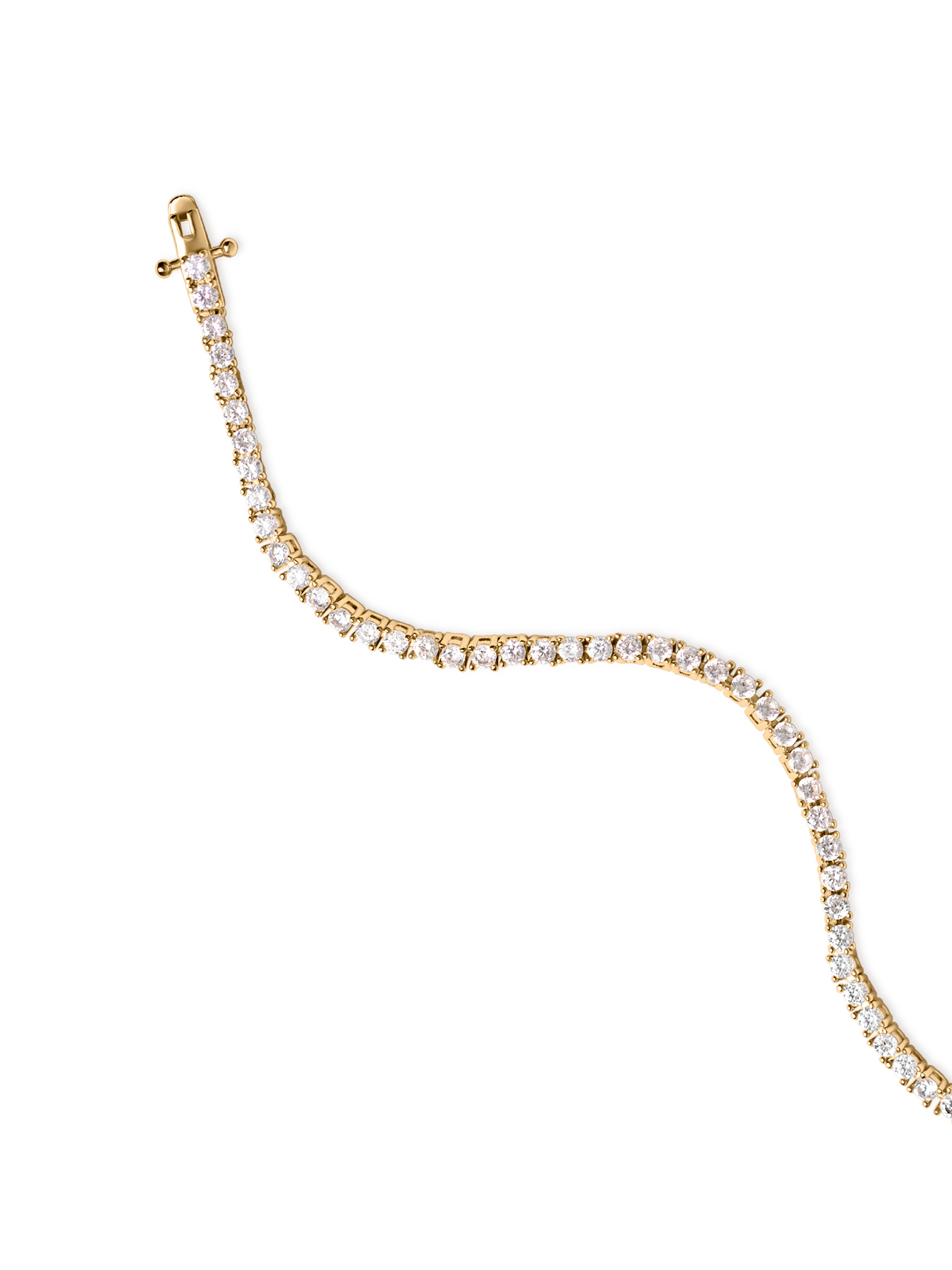 ora tennis bracelet 18k gold plated brass