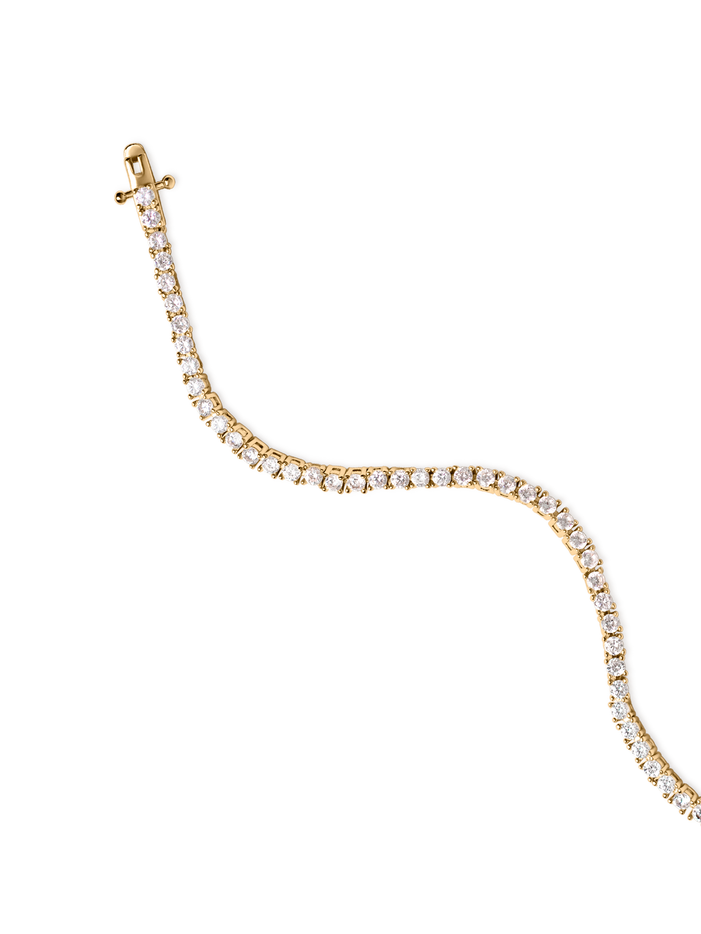 ora tennis bracelet 18k gold plated brass