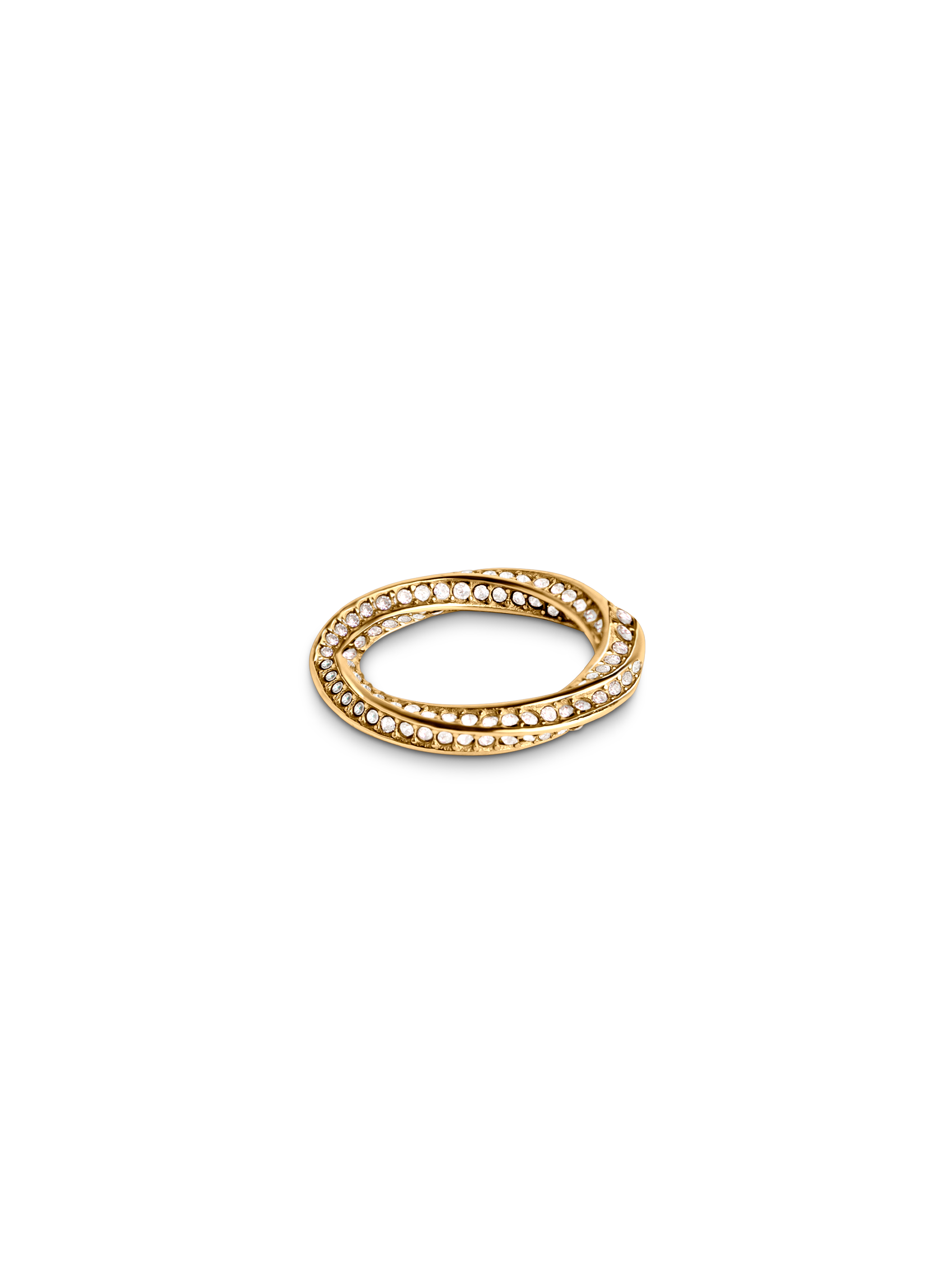 ora twisted ring Waterproof 18k gold PVD plated steel