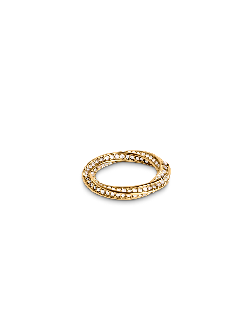 ora twisted ring Waterproof 18k gold PVD plated steel