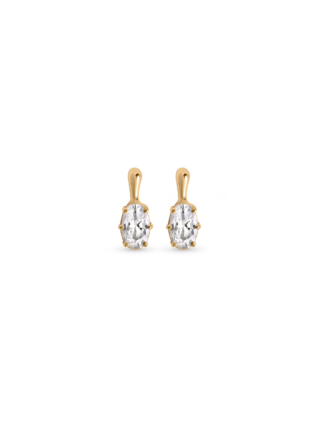 Oval Cut Drop Earring