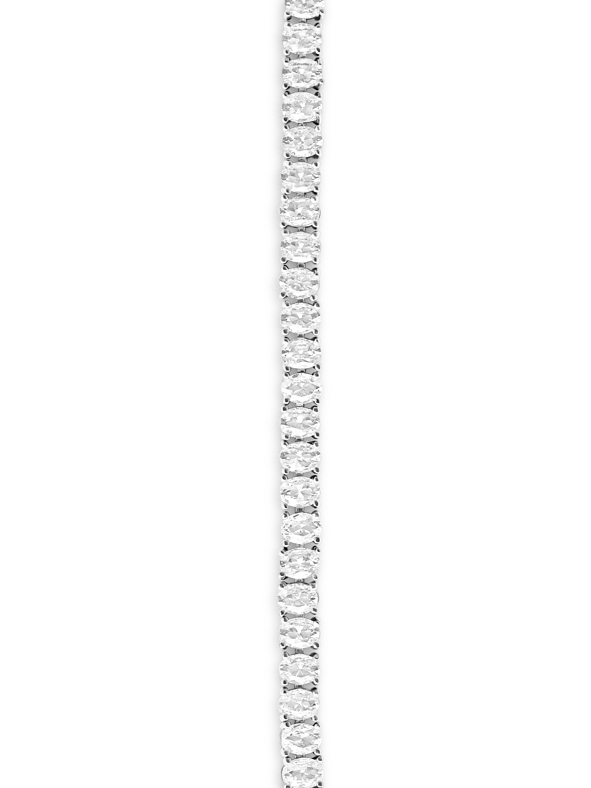 oval cut tennis bracelet 925 silver plated brass